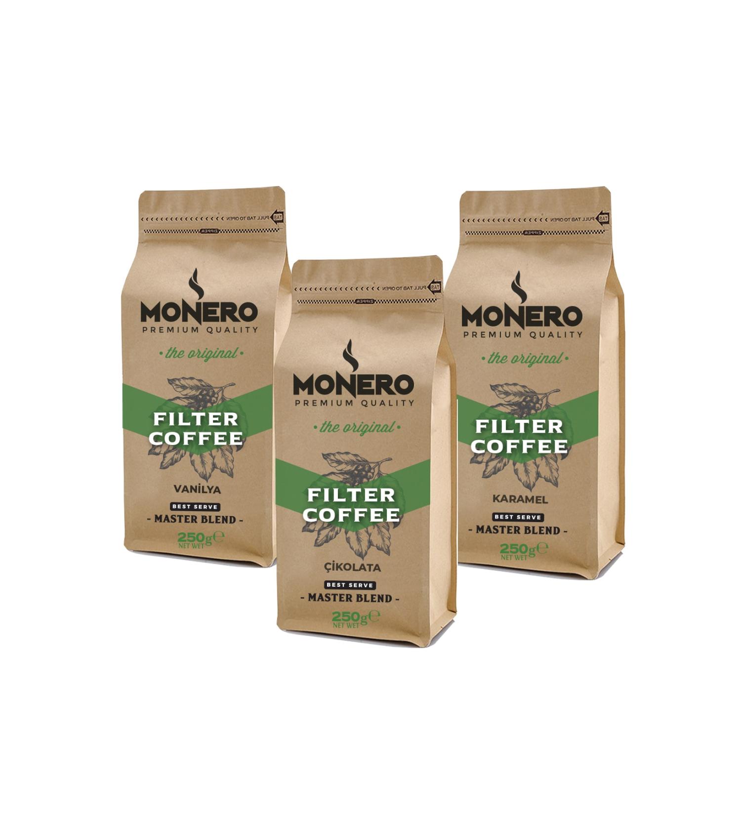 Monero Filter Coffee Special Series Flavored 250 Gr X 3 Pieces