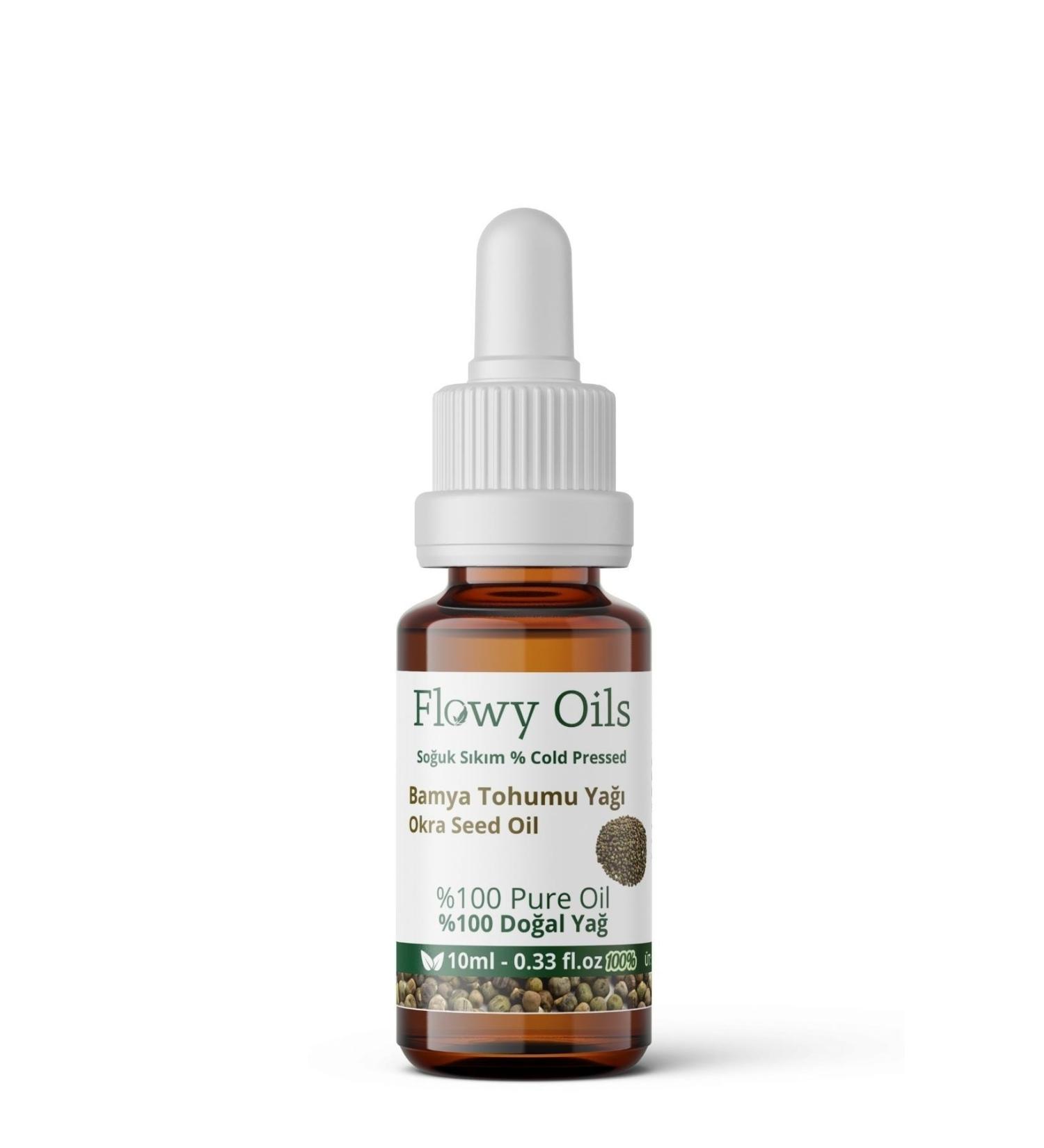 Flowy Oils Okra Seed Oil 0 Natural Herbal Fixed Oil Okra Seed Oil 10 ml