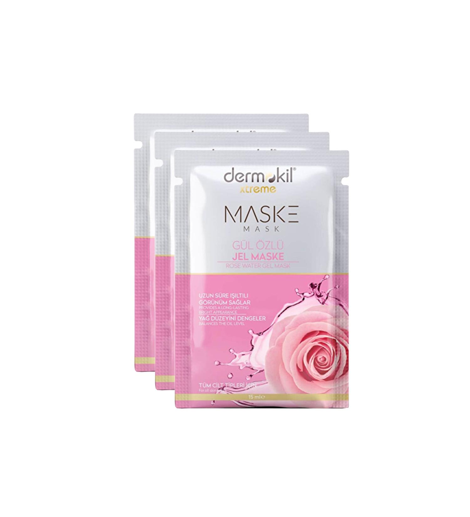 Dermokil Rose Essence Gel Face Mask 15 Ml X 3 Pieces