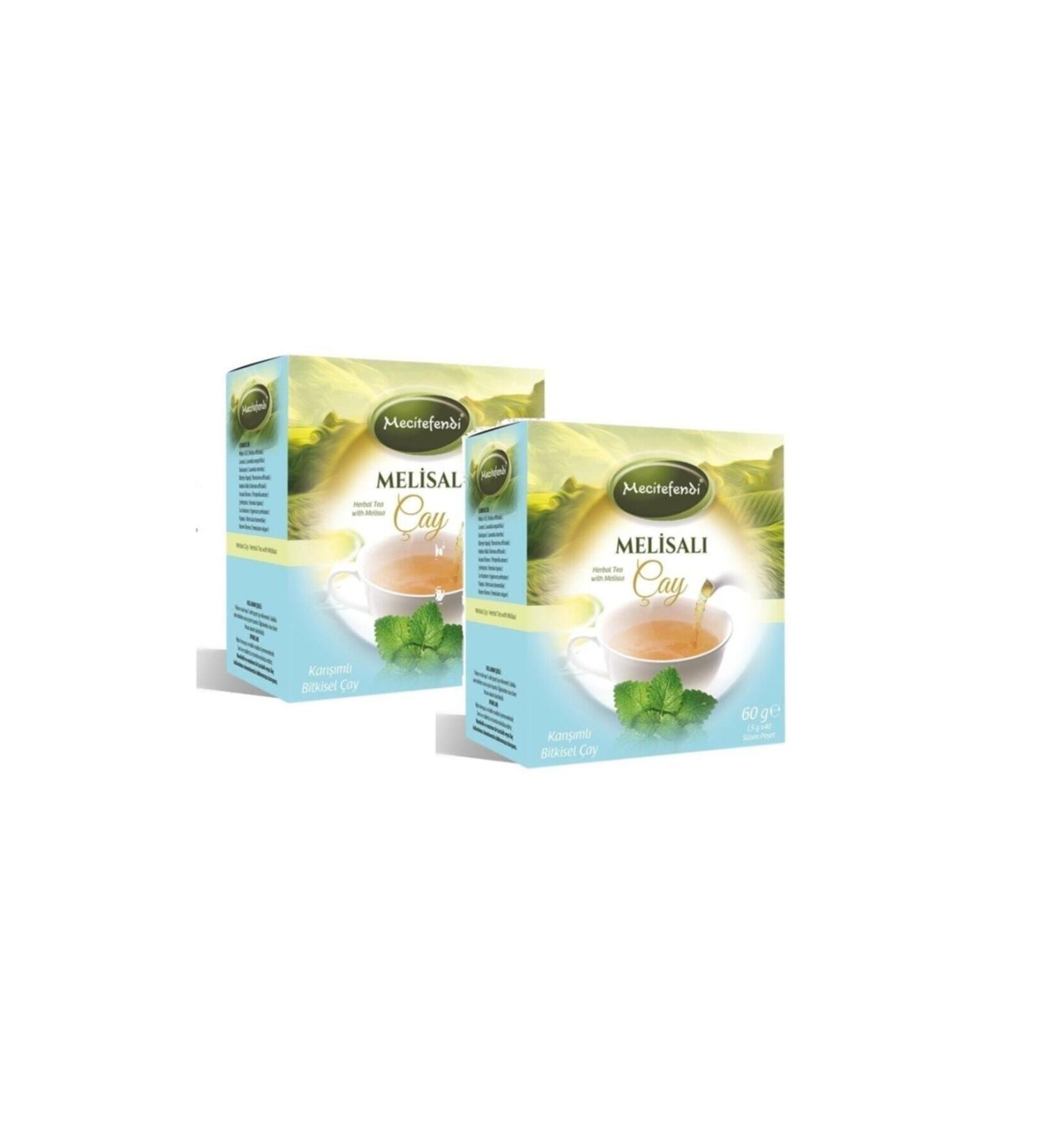 Mecit Efendi 2 Pieces of Melissa Tea (Filtering Bags 40 Pieces)