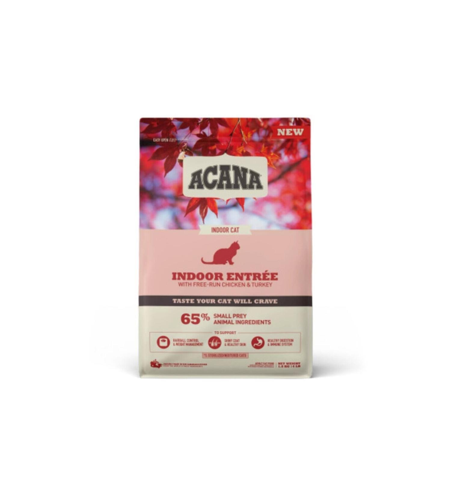 Acana Indoor Entree Sterilized Adult Neutered Cat Food 4.5 Kg