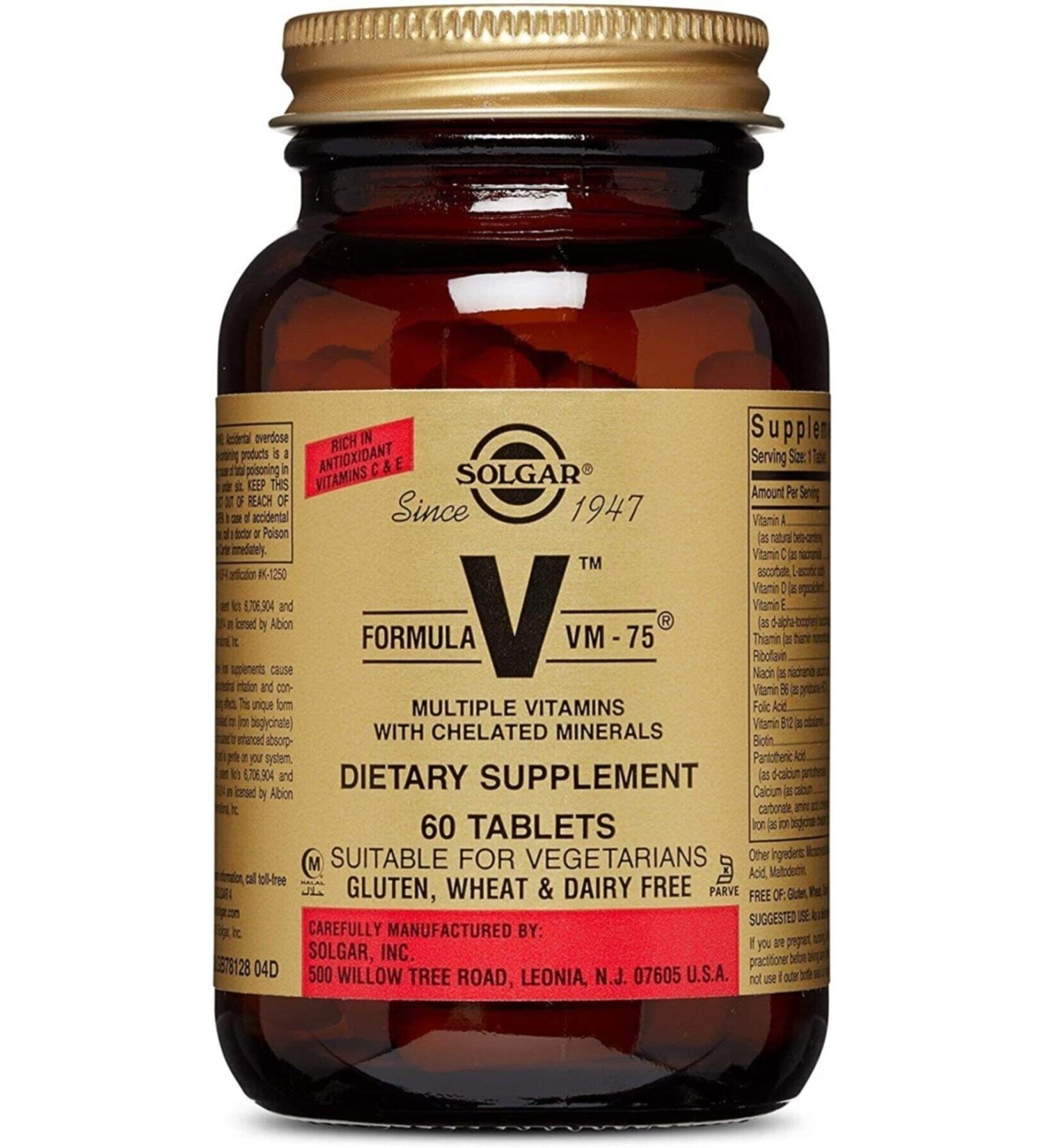 Solgar Vm-75 Multivitamin 60 Tablets - Buy Online on GoSupps.com