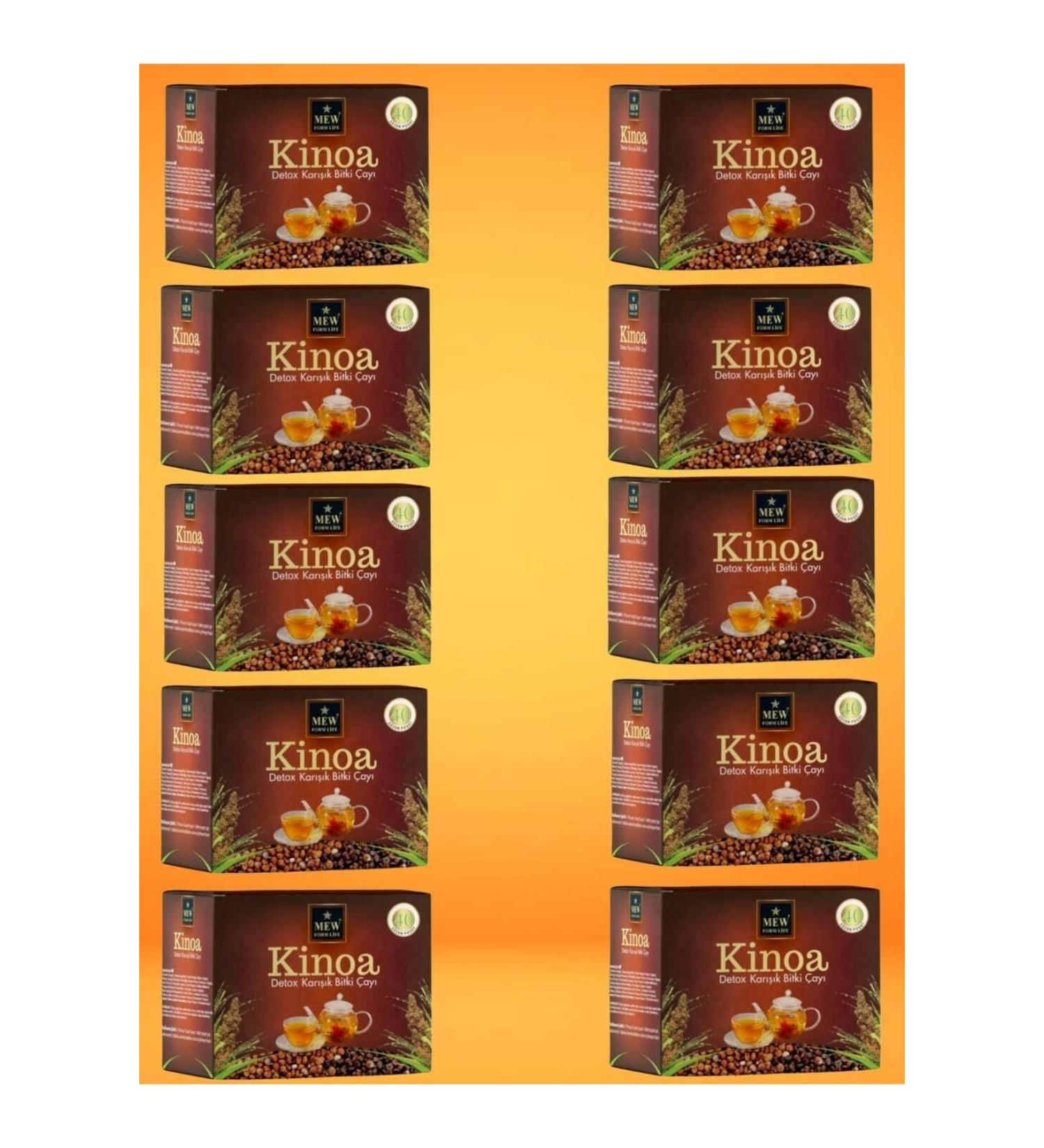 MEW QUINOA TEA Quinoa Herbal Dedoxs Tea 40 Filtering Bags 10 Packs