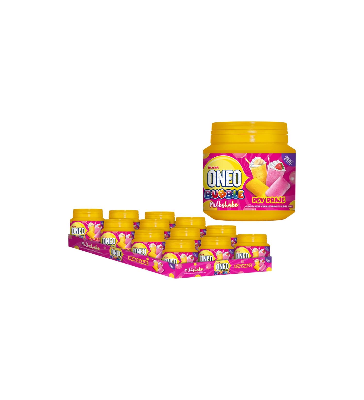 Oneo Buble Milkshake Giant Dragee Gum 76 Gr X 10 Pieces