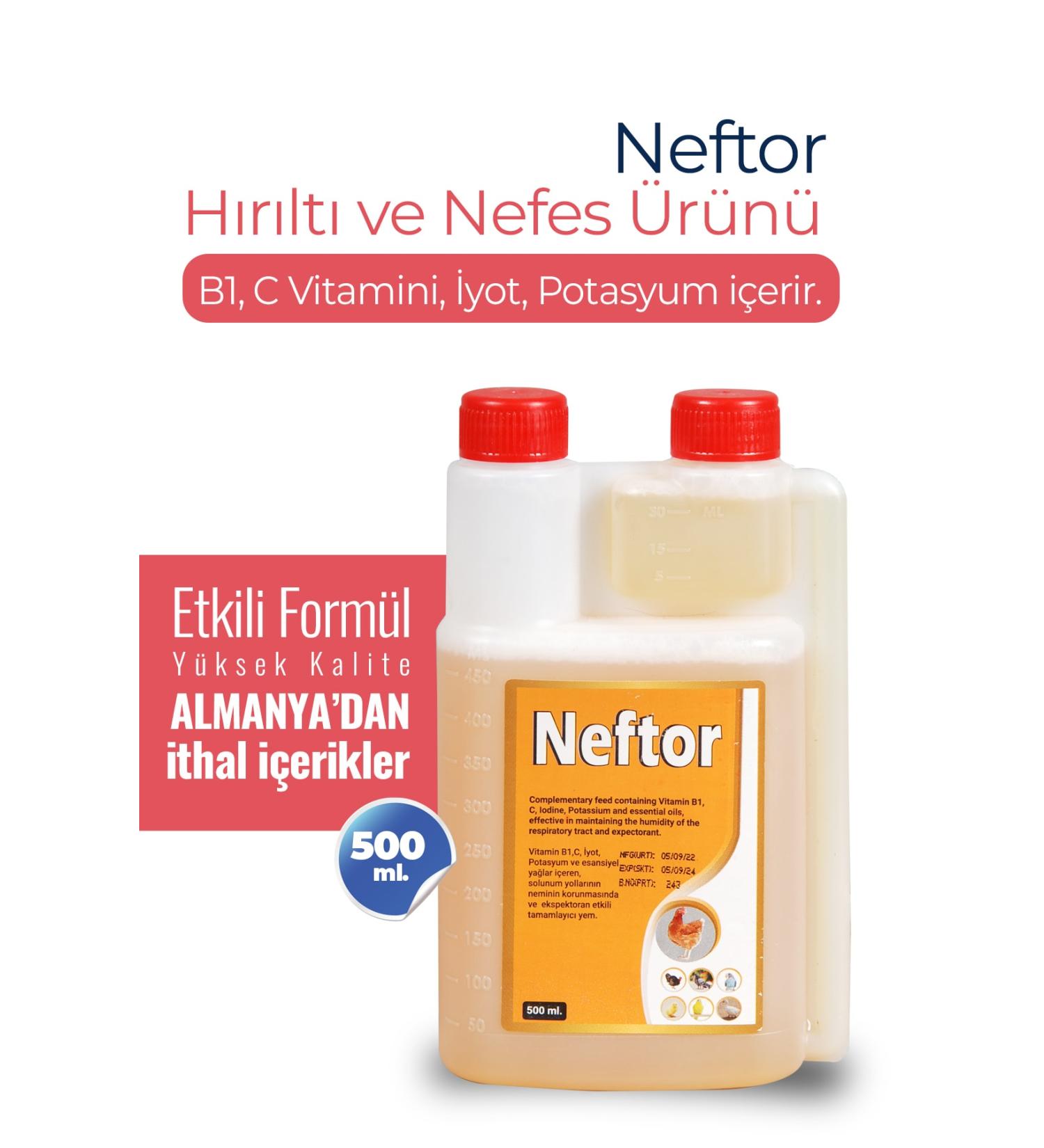 NEFTOR Wheezing and Respiratory Product for Birds 500 ml Original