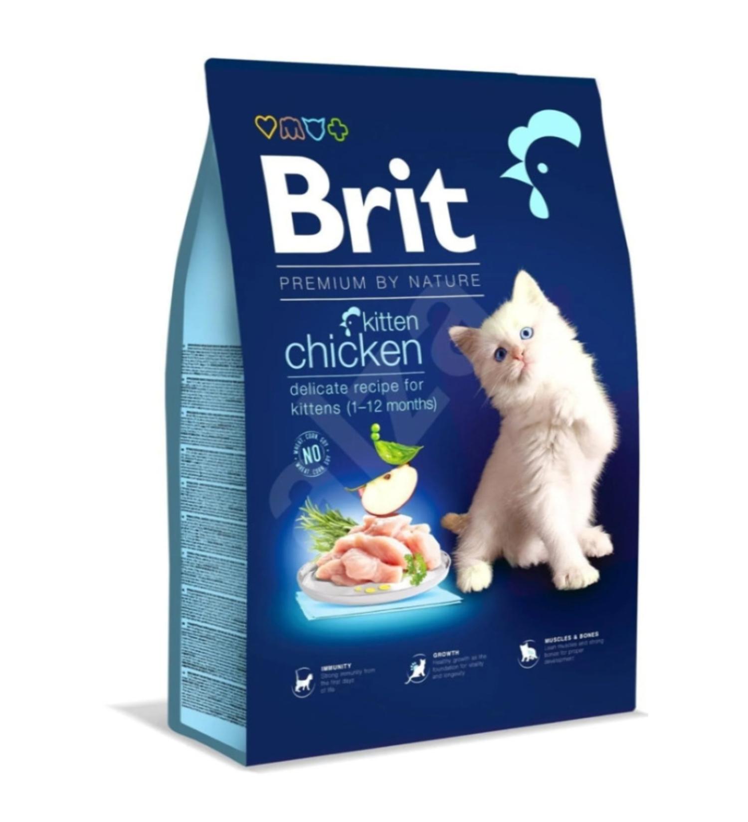 Brit Care Brit Prem um By Nature Kitten Chicken Kitten Cat Dry Food 8 Kg