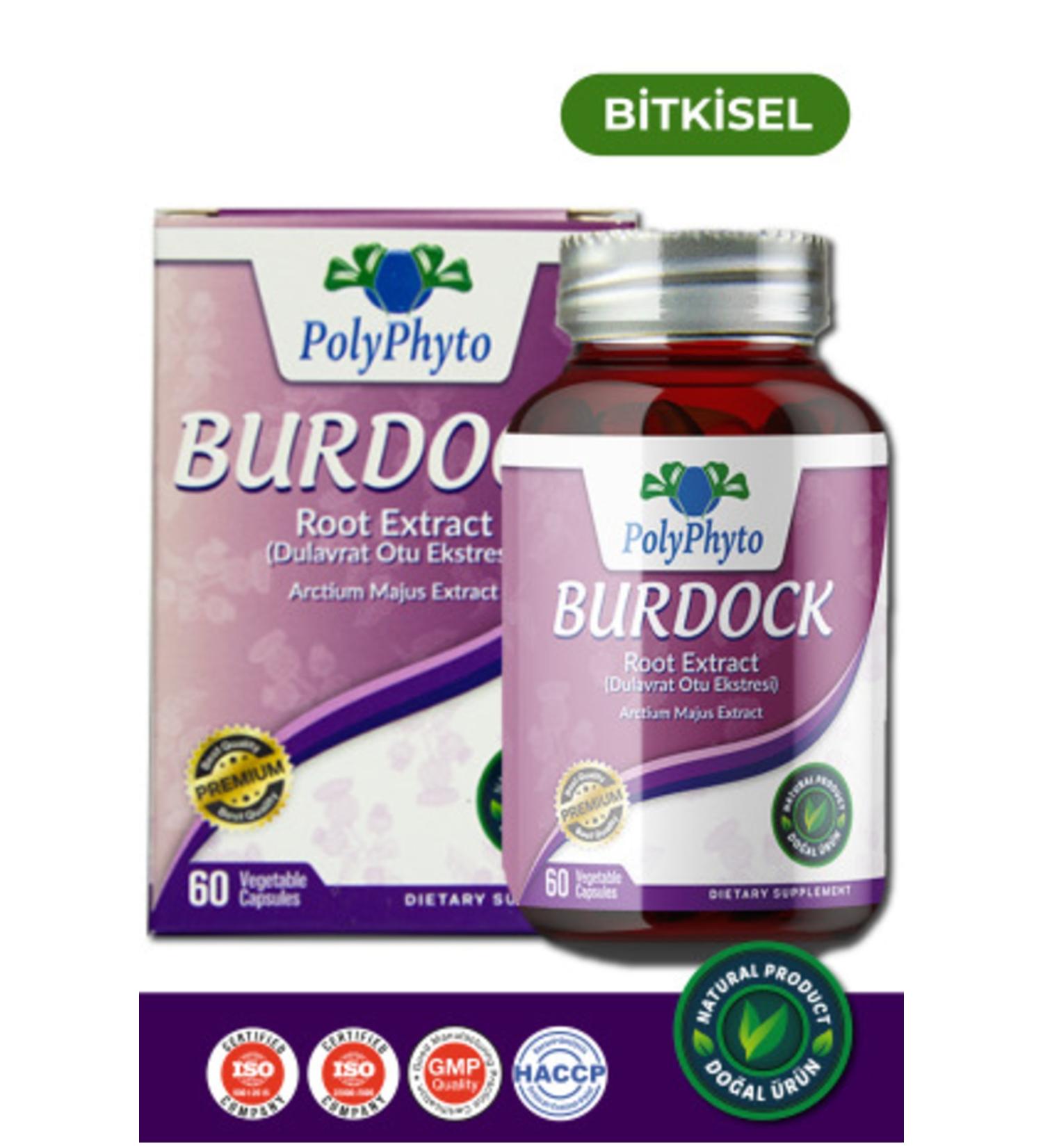 PolyPhyto Burdock Root Extract (BURDOCK EXTRACT) 60 Herbal Capsules - Buy Online on GoSupps.com