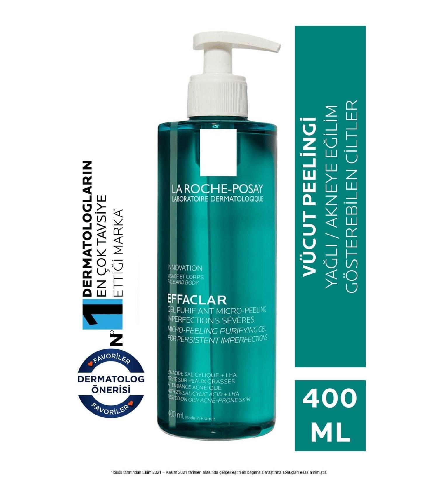 La Roche Posay Effaclar Micro-Peeling Purifying Gel 400 Ml - Acne Prone Skin 3337875708289