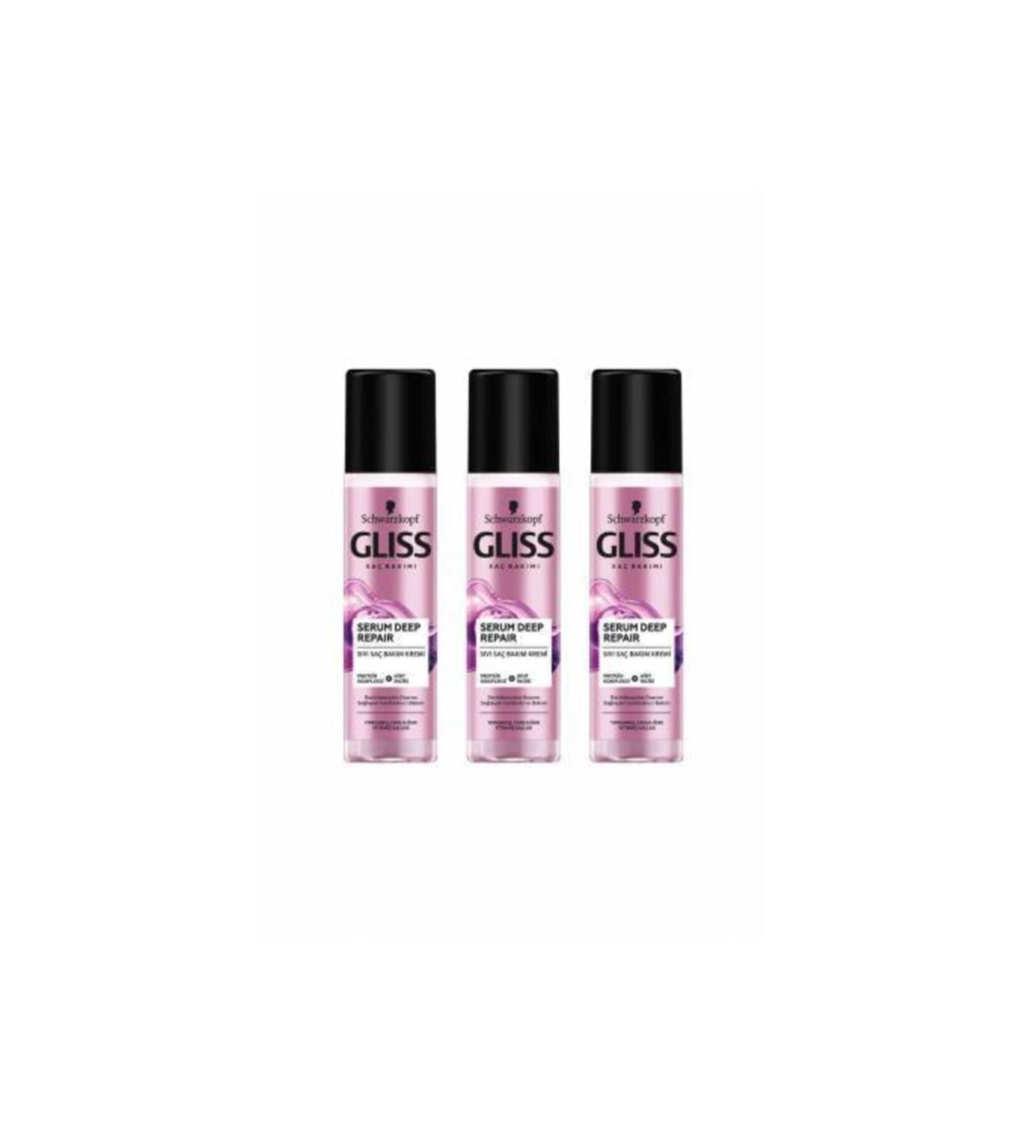 Gliss 200Ml Serum Deep Repair Liquid Conditioner x 3 Pieces