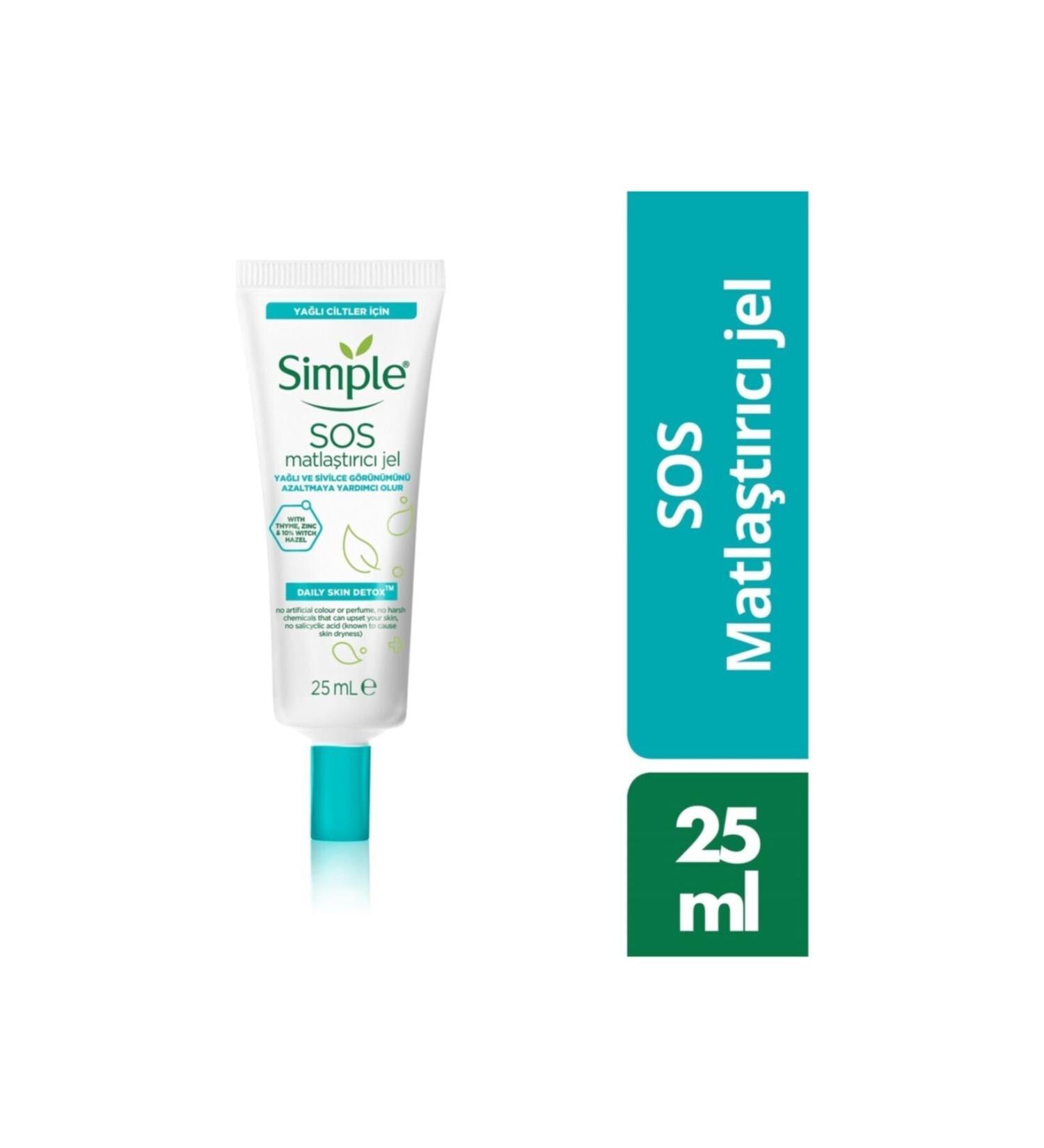 Simple Daily Skin Detox Sauce Mattifying Gel Helps Reduce Oily and Acne Appearance 25 ml - Buy Online on GoSupps.com