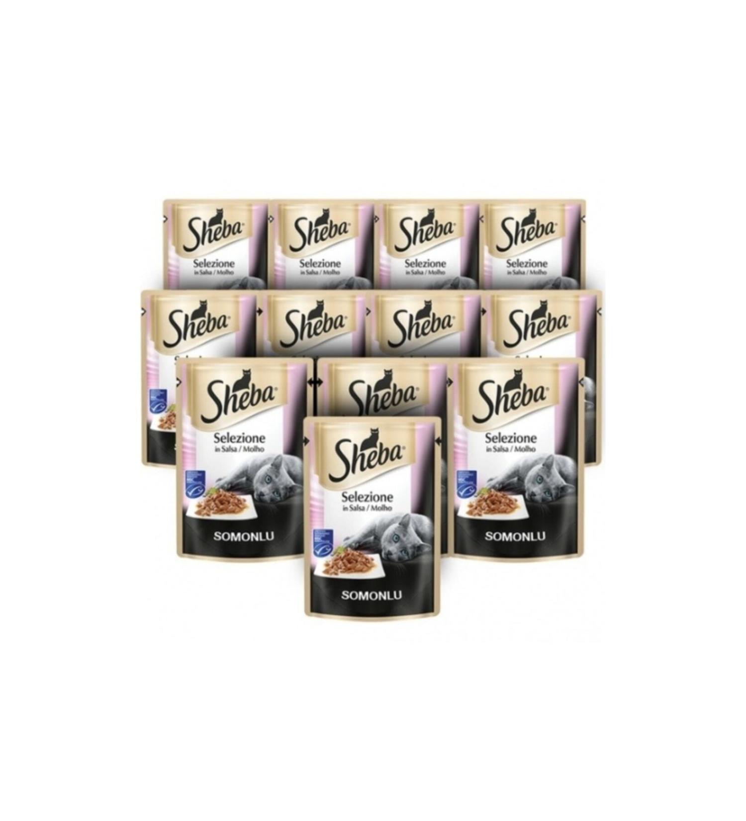 SHEBA Salmon Cat Pouch Wet Food 85 gr. X 12 Pieces