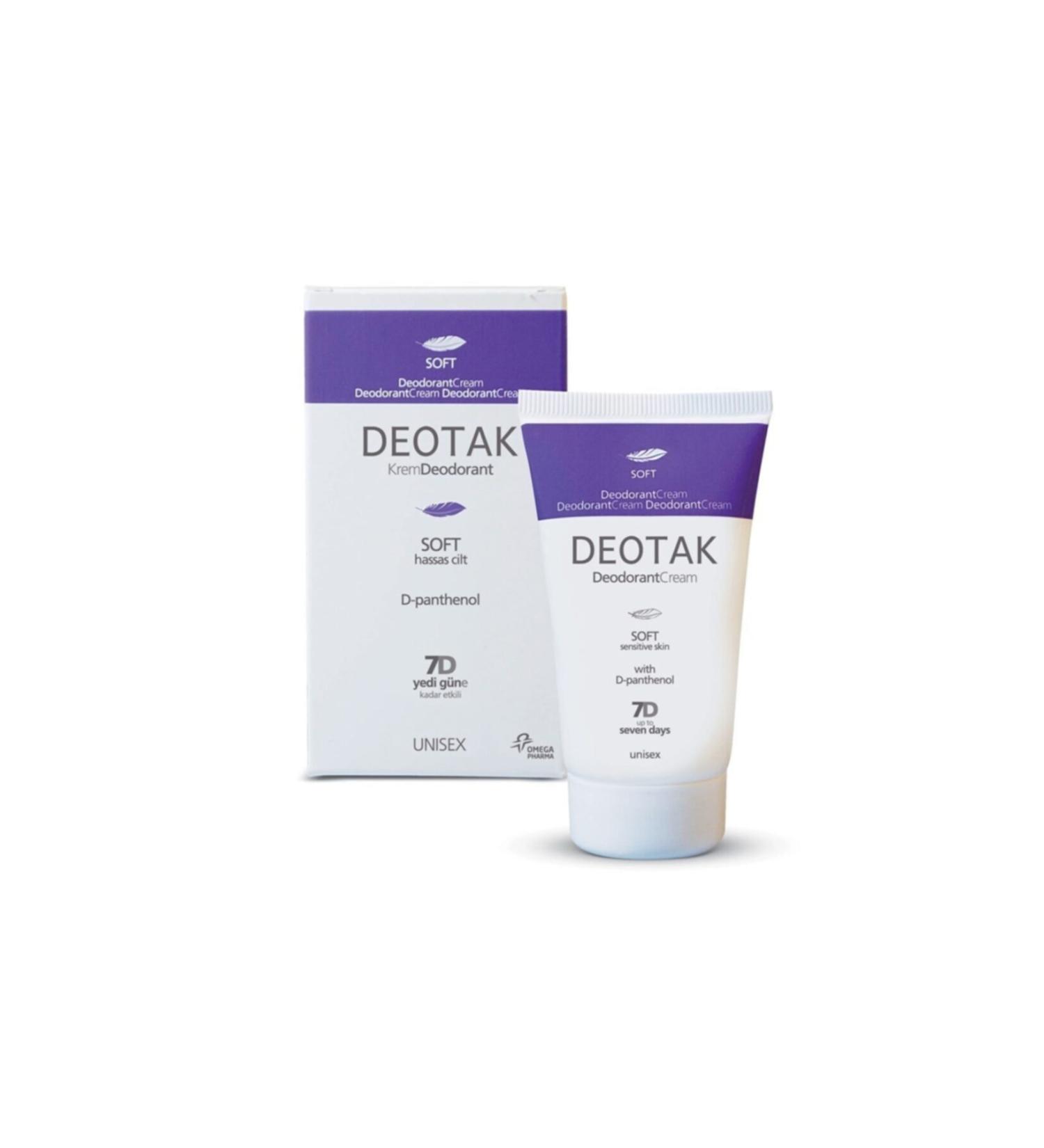 Deotak Deodorant Cream for Sensitive Skin Effective for Up to 7 Days