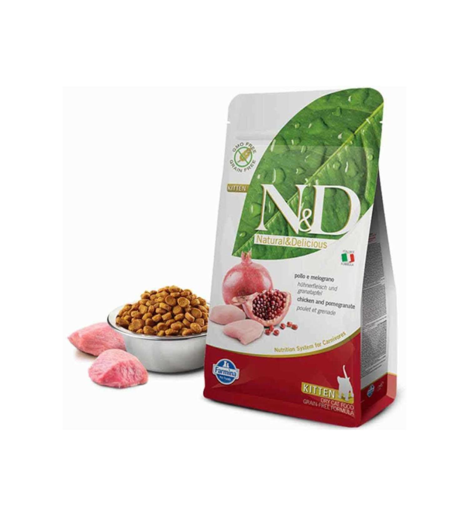 N & D Grain Free Chicken & Pomegranate Kitten Food 1.5 kg
