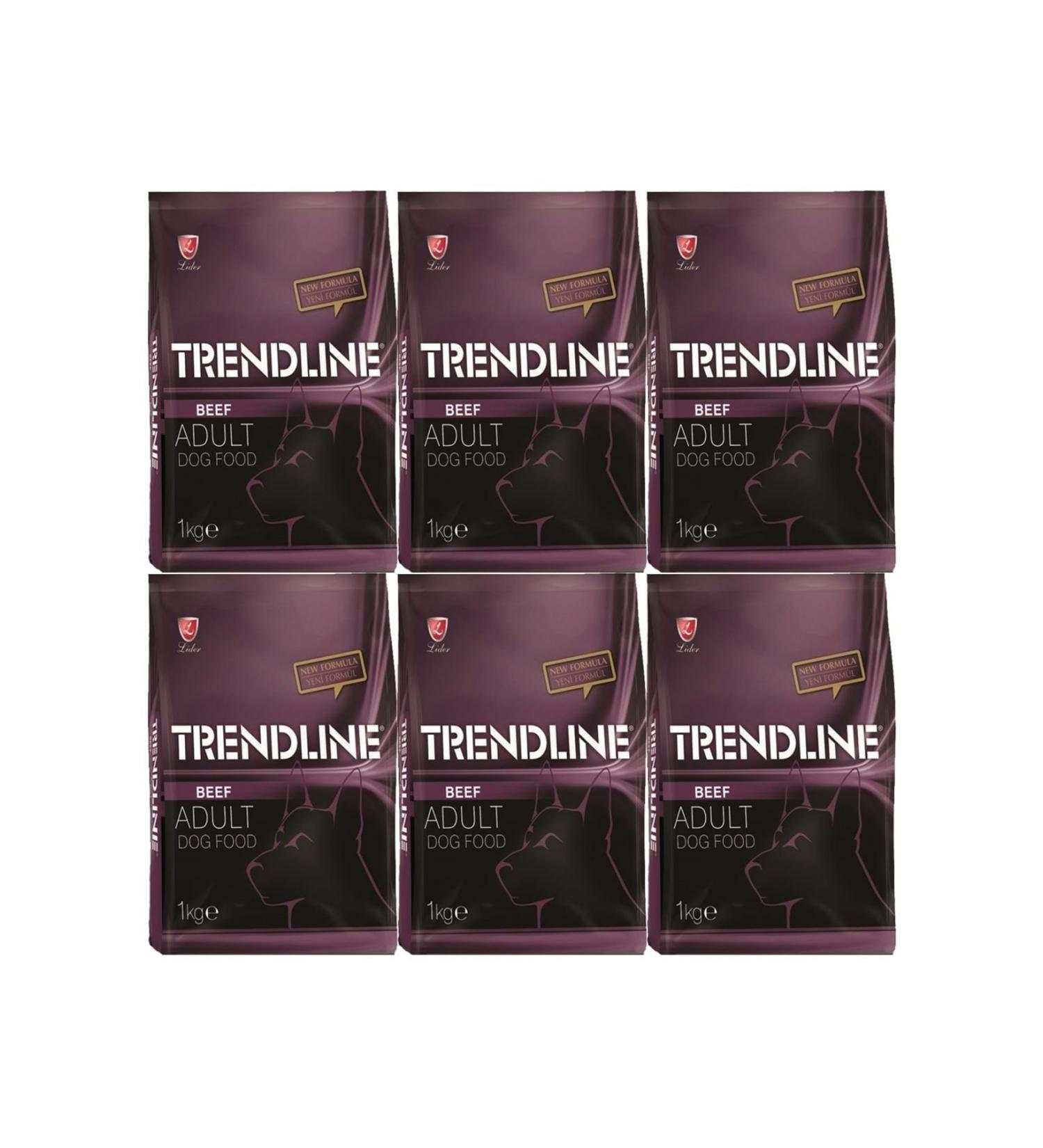 Trendline Steak Adult Dog Food 1 Kg X 6 Packs