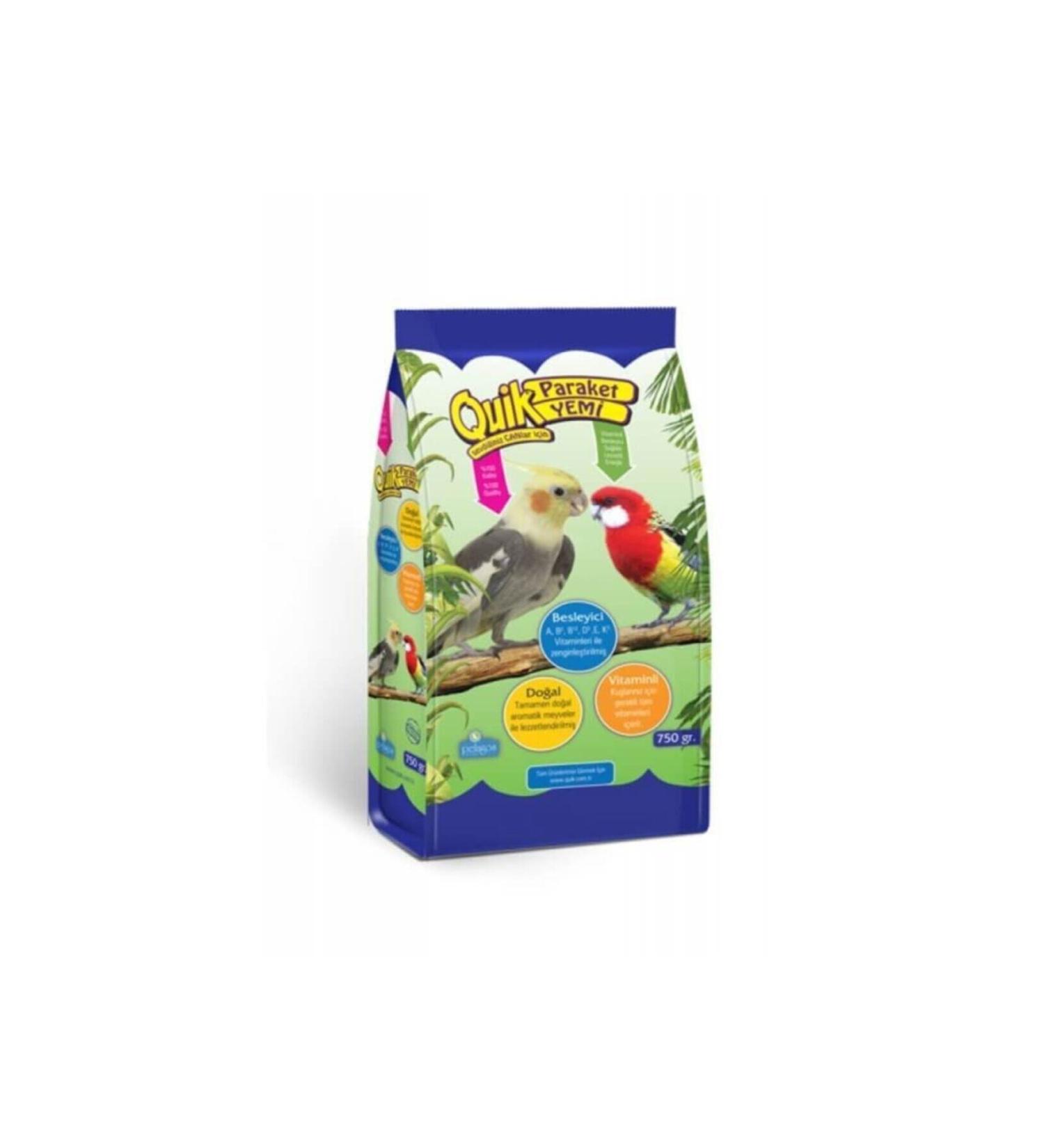 Quik Parrot Sultan Lovebird Parakeet Food 750gr X 5 Packs