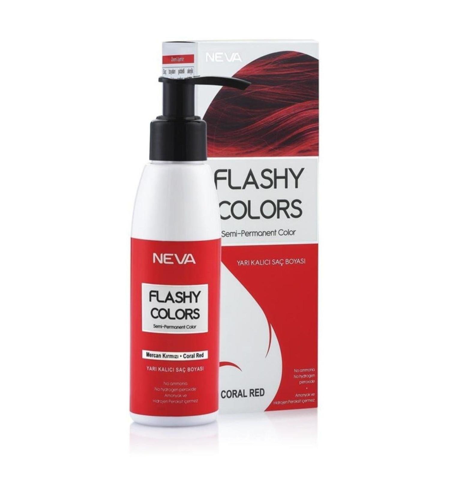 Flashy Colors Semi Permanent Hair Dye - Coral Red 100 ml
