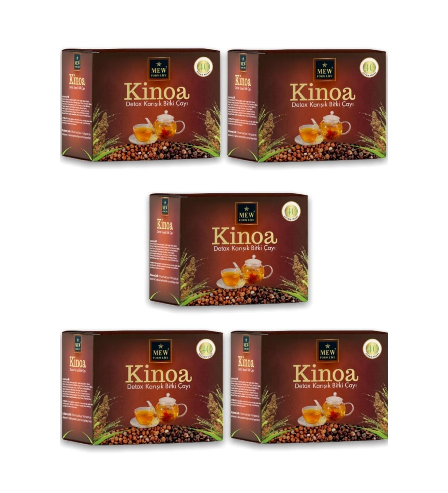 MEW FORM LIFE Quinoa Herbal Dedoxs Tea 40 Filter Bags 5 Packs - Buy Online on GoSupps.com