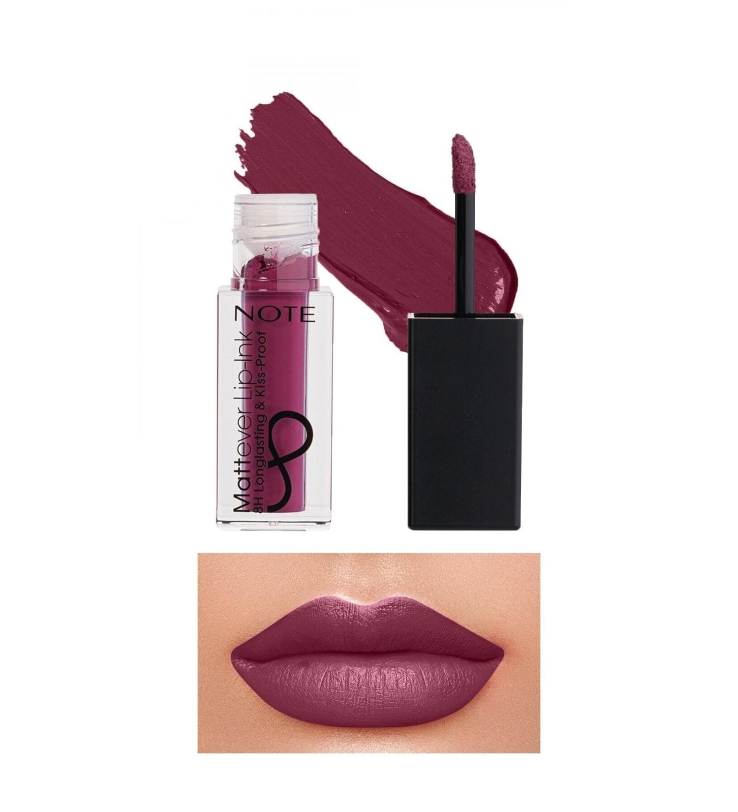 Note Cosmetics Mattever Liquid Lipstick Matte And Permanent 07 Mouve On Kuattoprof