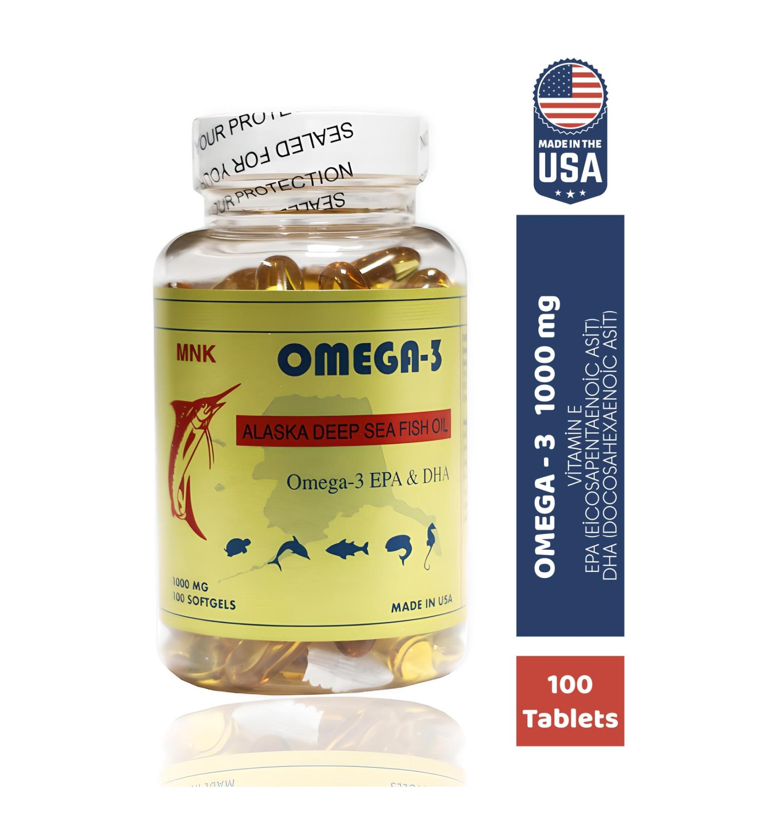 Mnk Omega 3 1000mg 100 Capsules