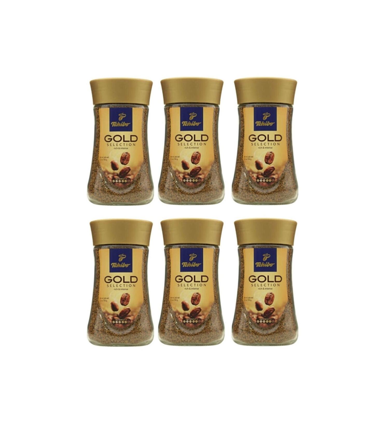 Tchibo Gold Selection Granulated Coffee Glass Jar 100 gr 6 Pack