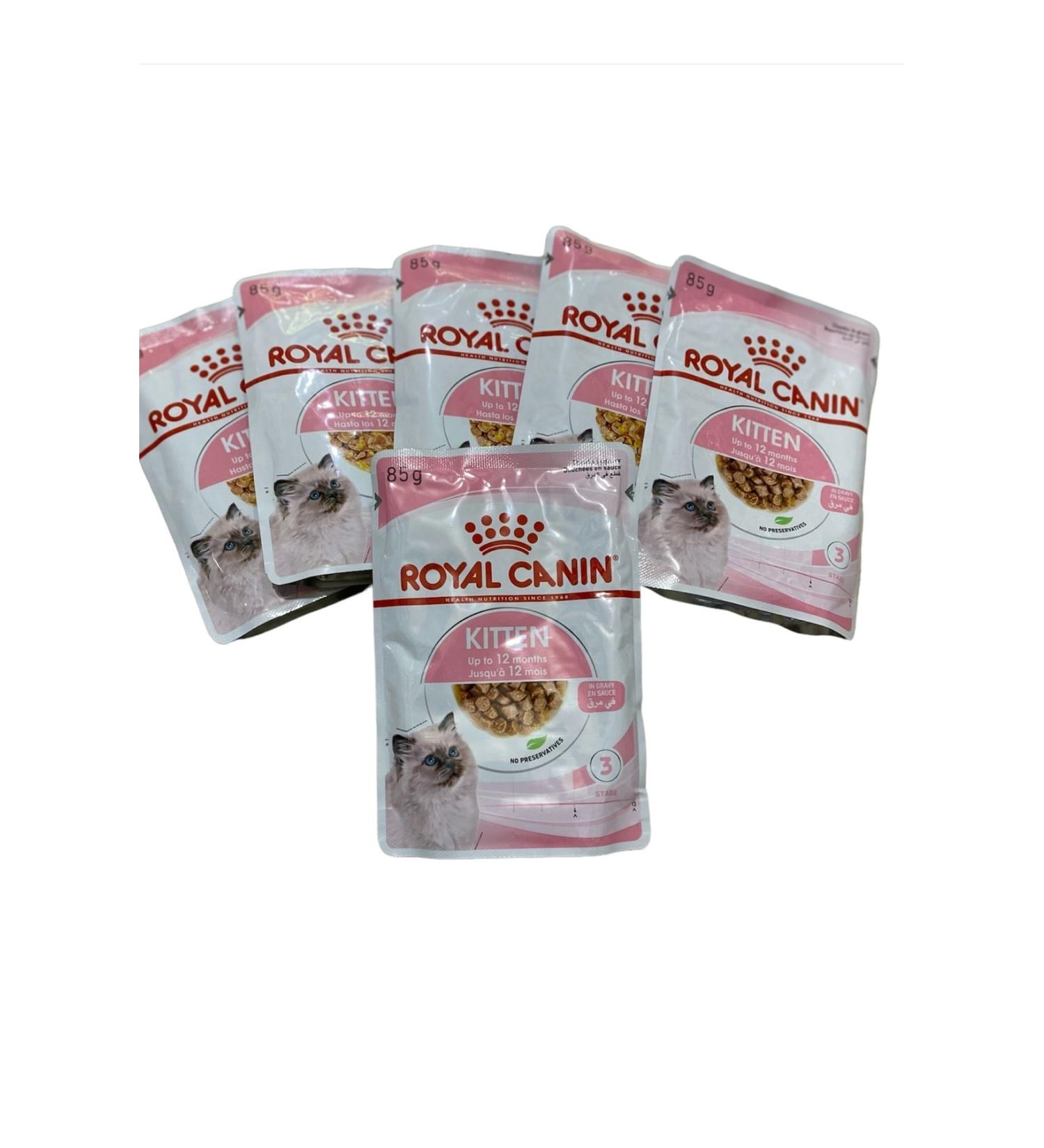 Royal Canin Kitten Gravy Sauce Pouch Canned Kitten Food 6x85gr
