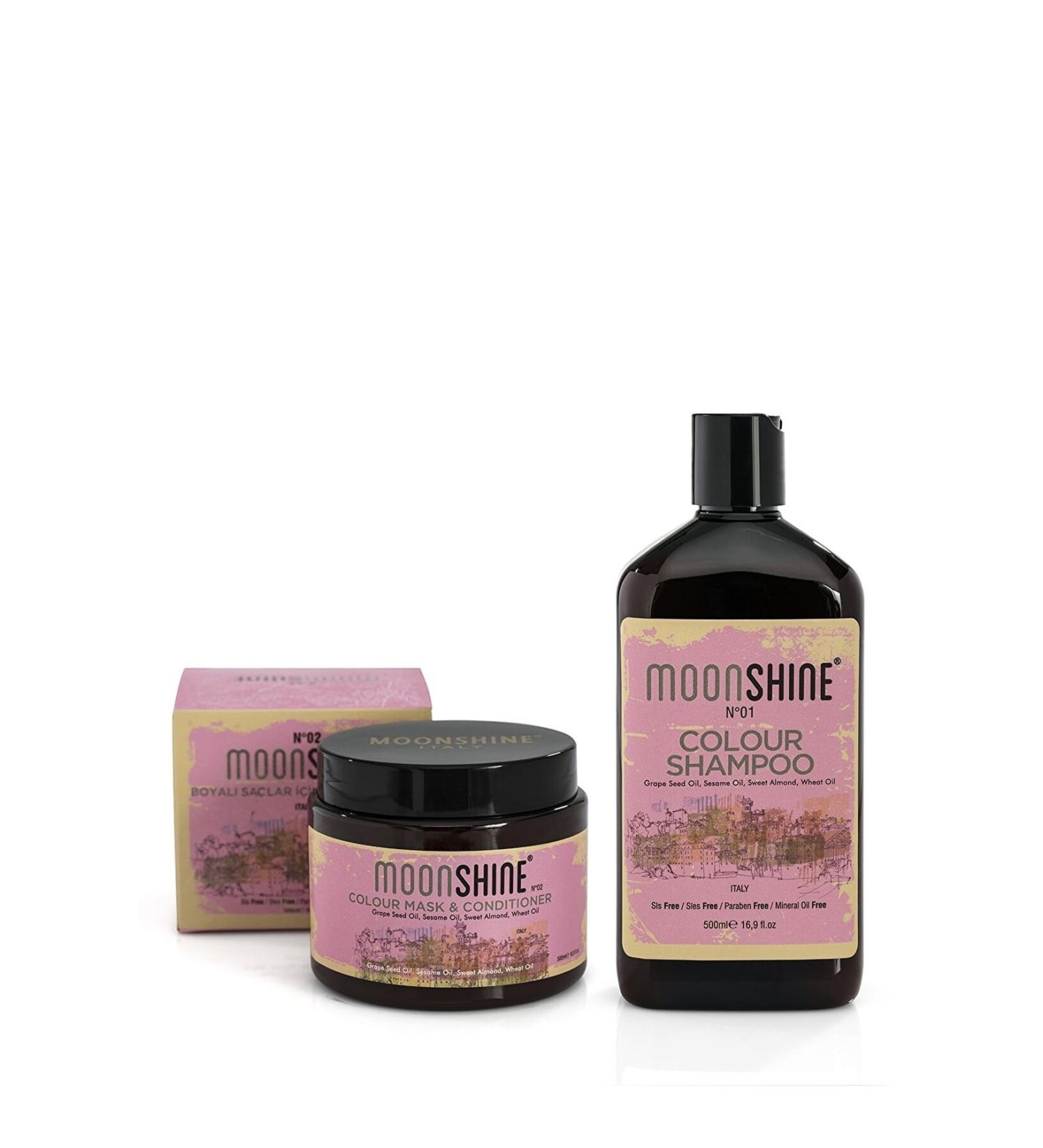 moonshine Shampoo for Dyed Hair 500ml & 500ml Mask
