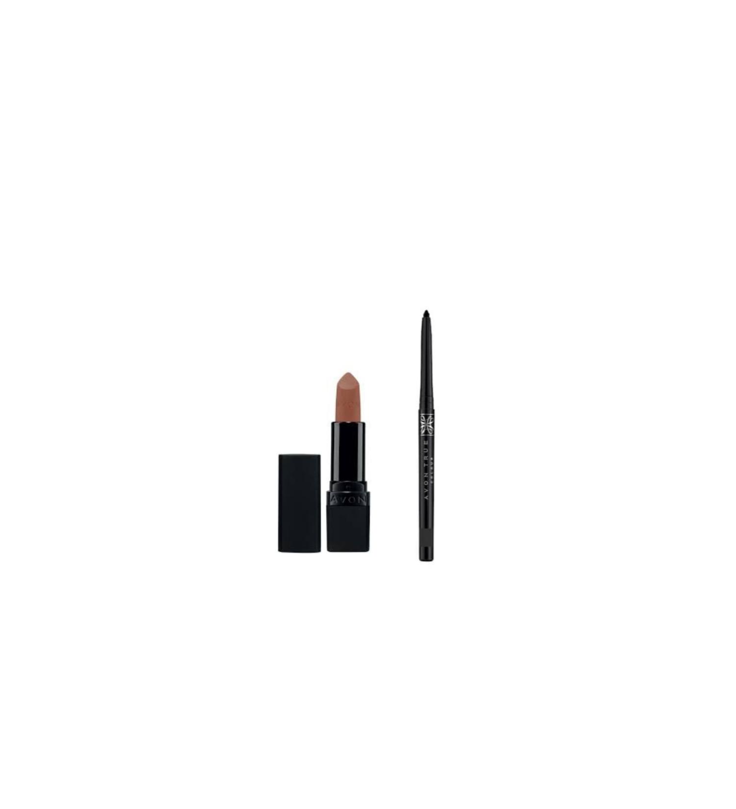 Avon Marvelus Mocha Ultra Matte Lipstick and Glimmerstick Lift Eyeliner - Buy Online on GoSupps.com