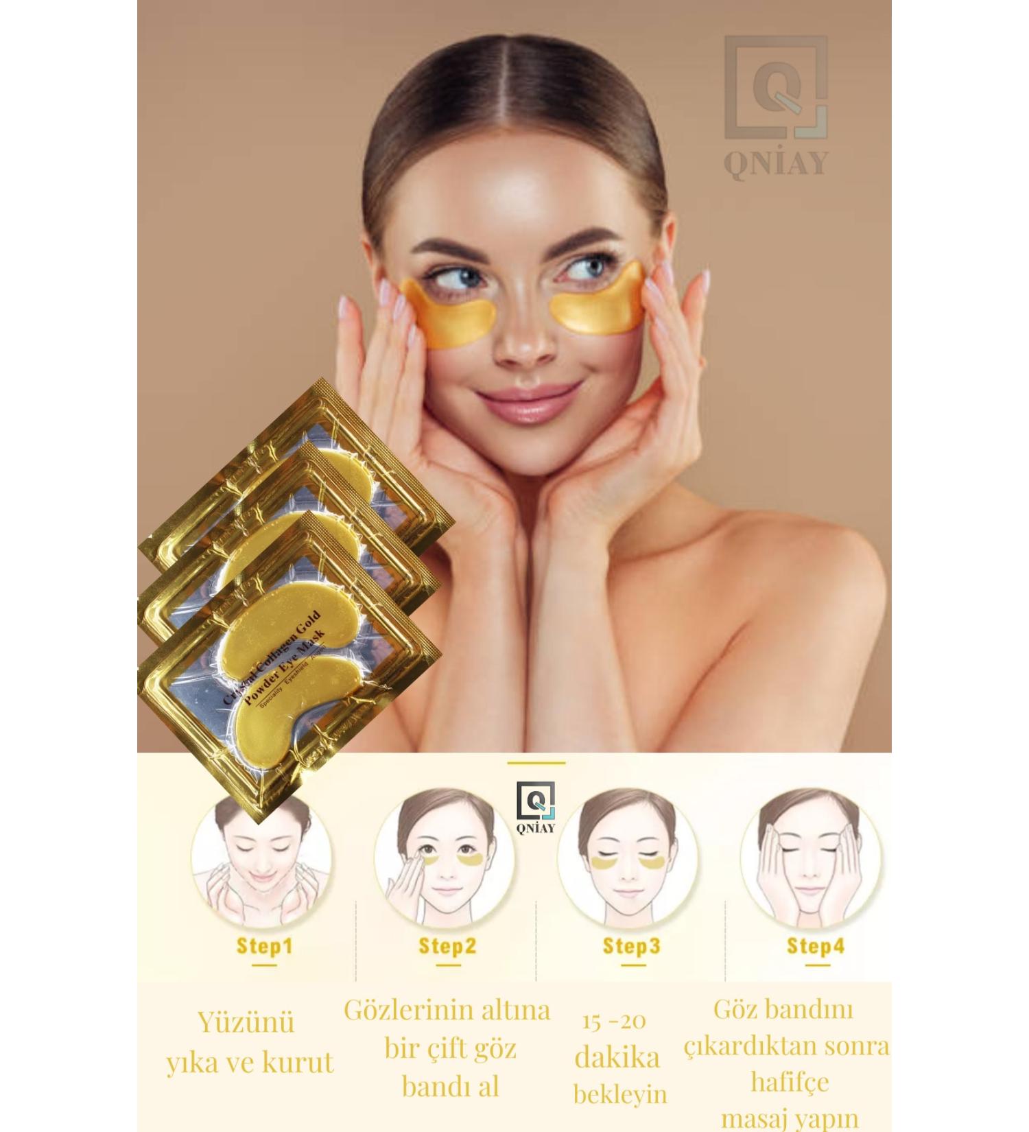 QN AY Under Eye Mask Collagen 3 Pack - (2 PIECES) Gold Under Eye Mask Gold Face Skin Care - Buy Online on GoSupps.com