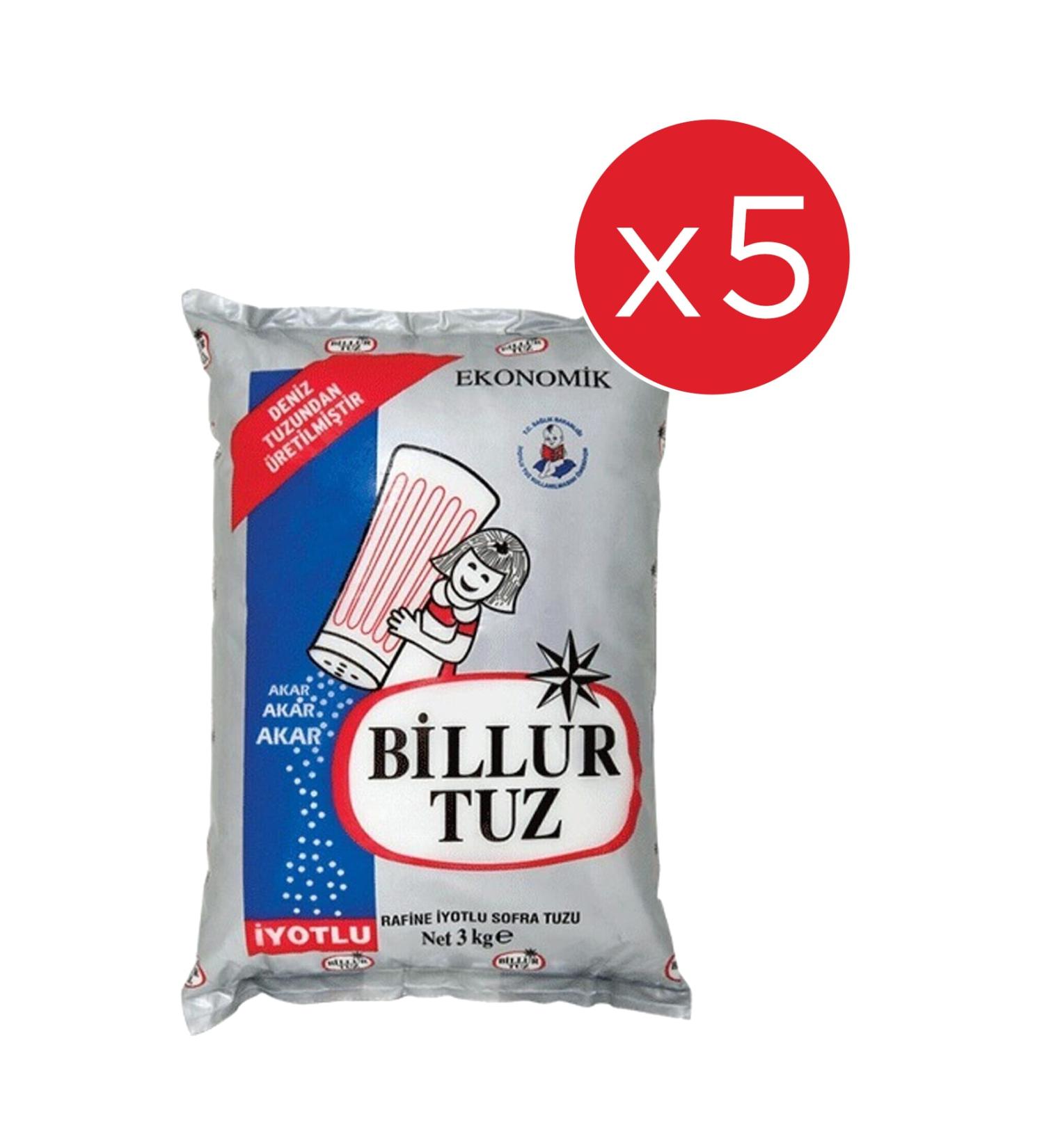 Crystal Salt 3 Kg X 5 Pieces (15 Kg)