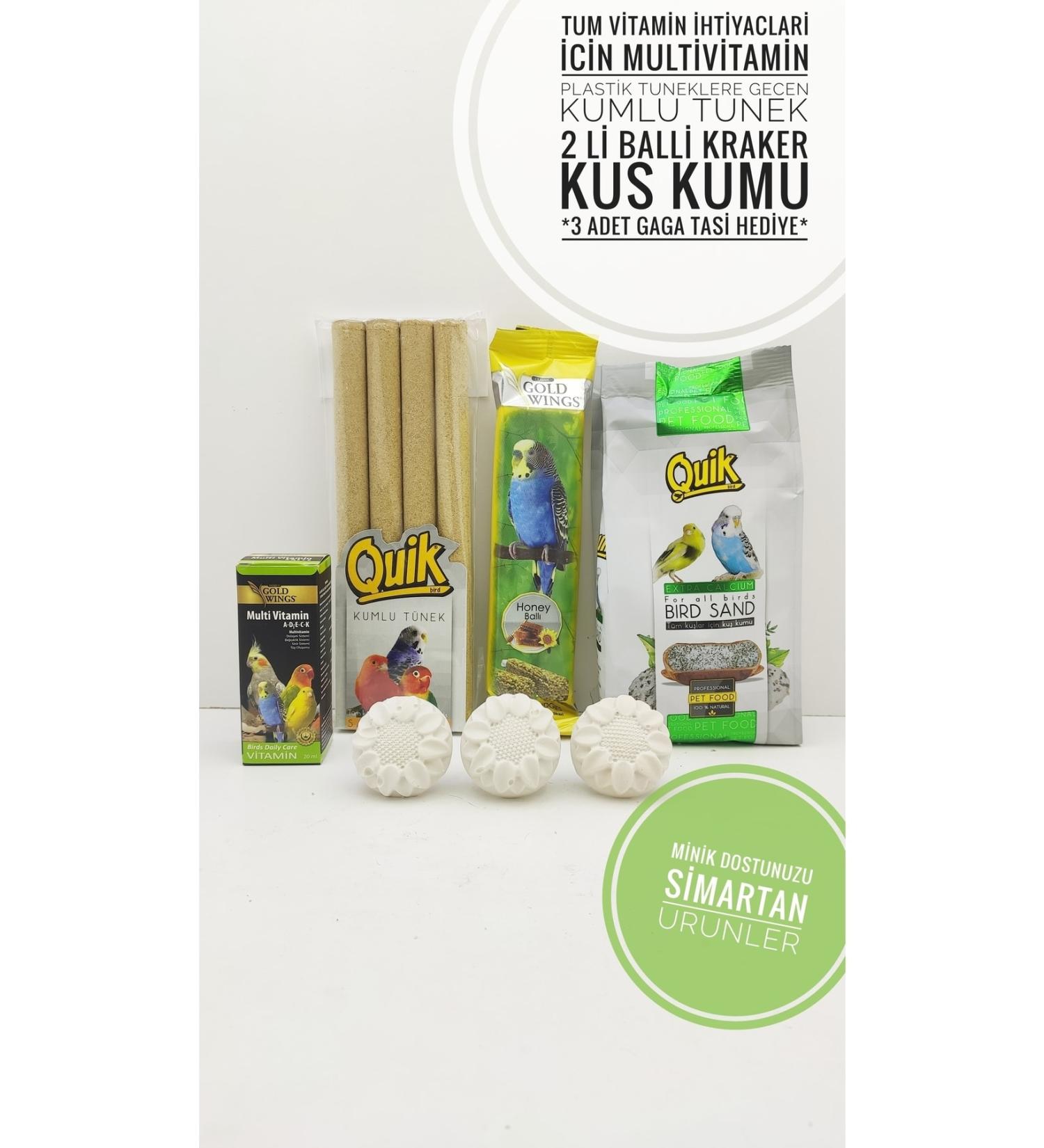 ozzipetshop Budgie Needs Set (VITAMIN SAND PERCH BIRD SAND BEAK STOCK CRACKER)