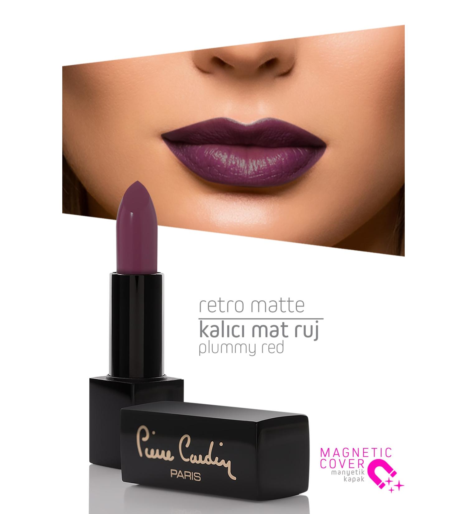 Pierre Cardin Retro Matte Lipstick - Plummy Red - 152