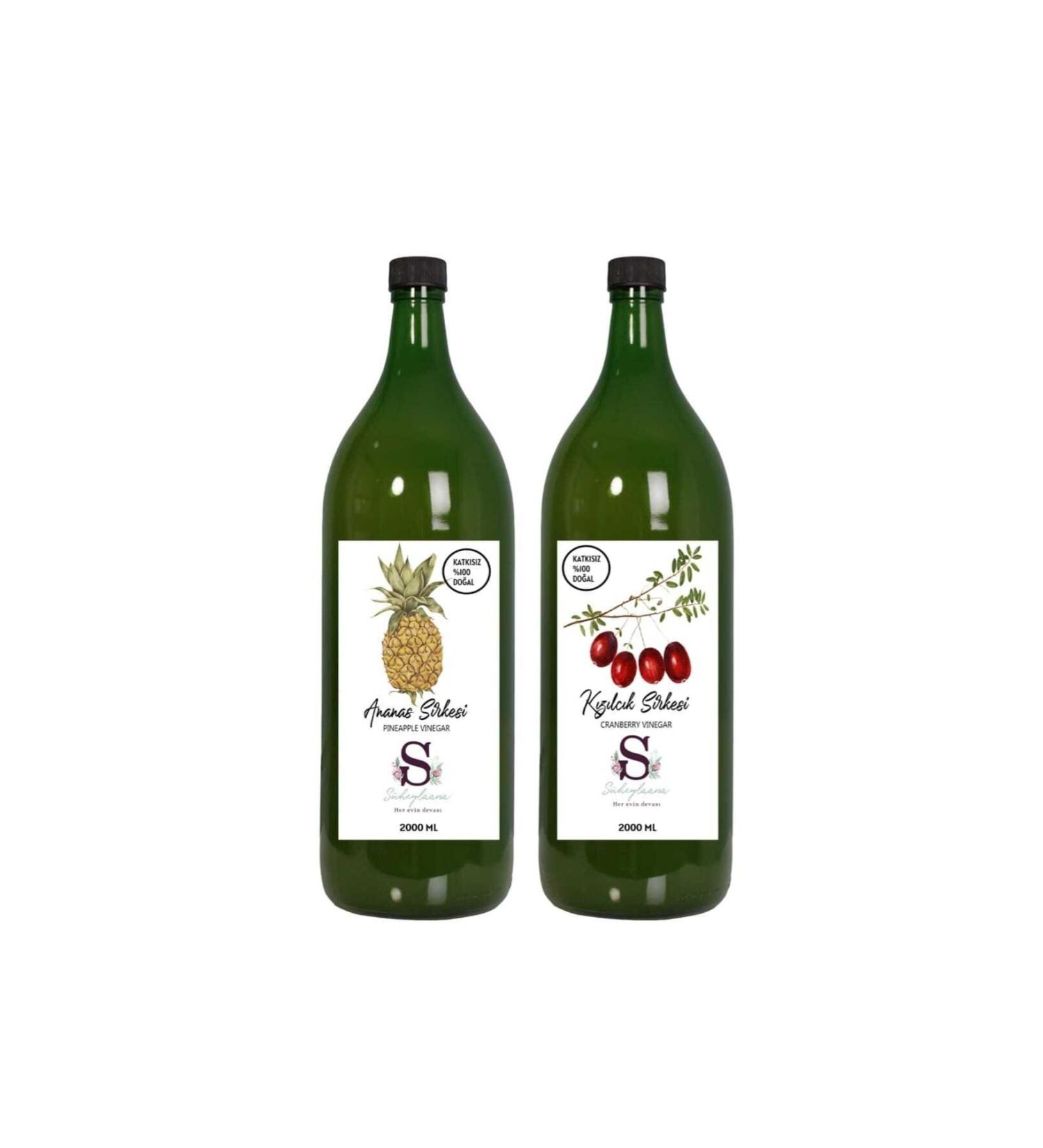 S heylaana Natural Pineapple Vinegar 2000 Ml - Natural Cranberry Vinegar 2000 Ml