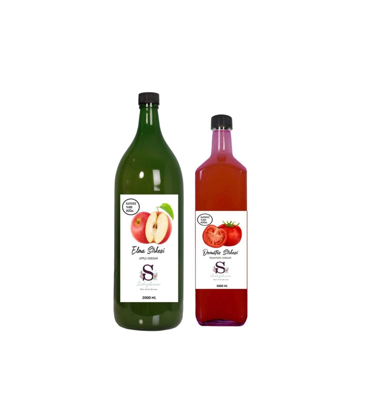 Suheylaana Natural Apple Vinegar 2000 Ml - Natural Tomato Vinegar 1000 Ml