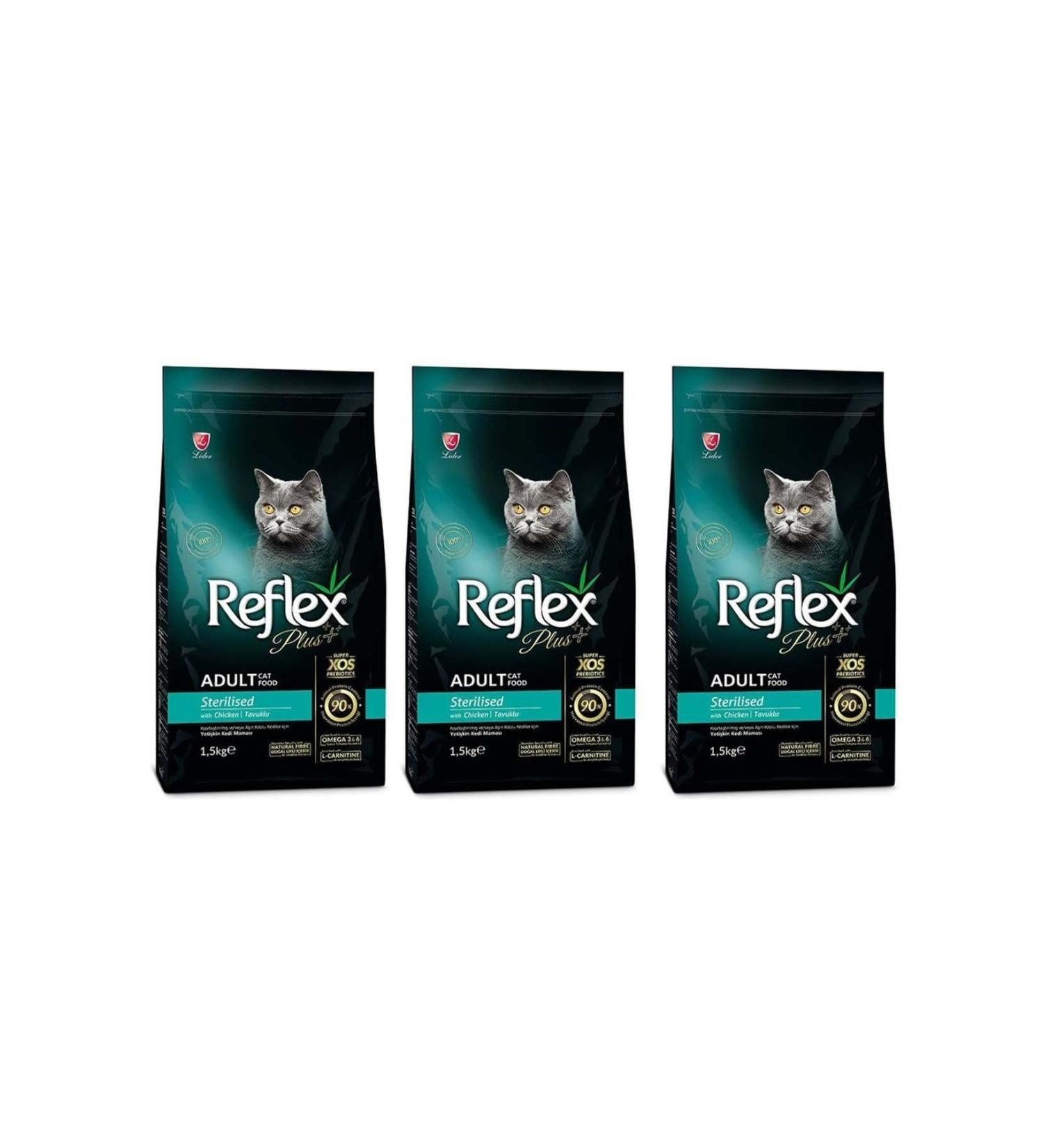 Reflex Plus Chicken Sterilized Cat Food 1.5 Kg X 3 Pieces