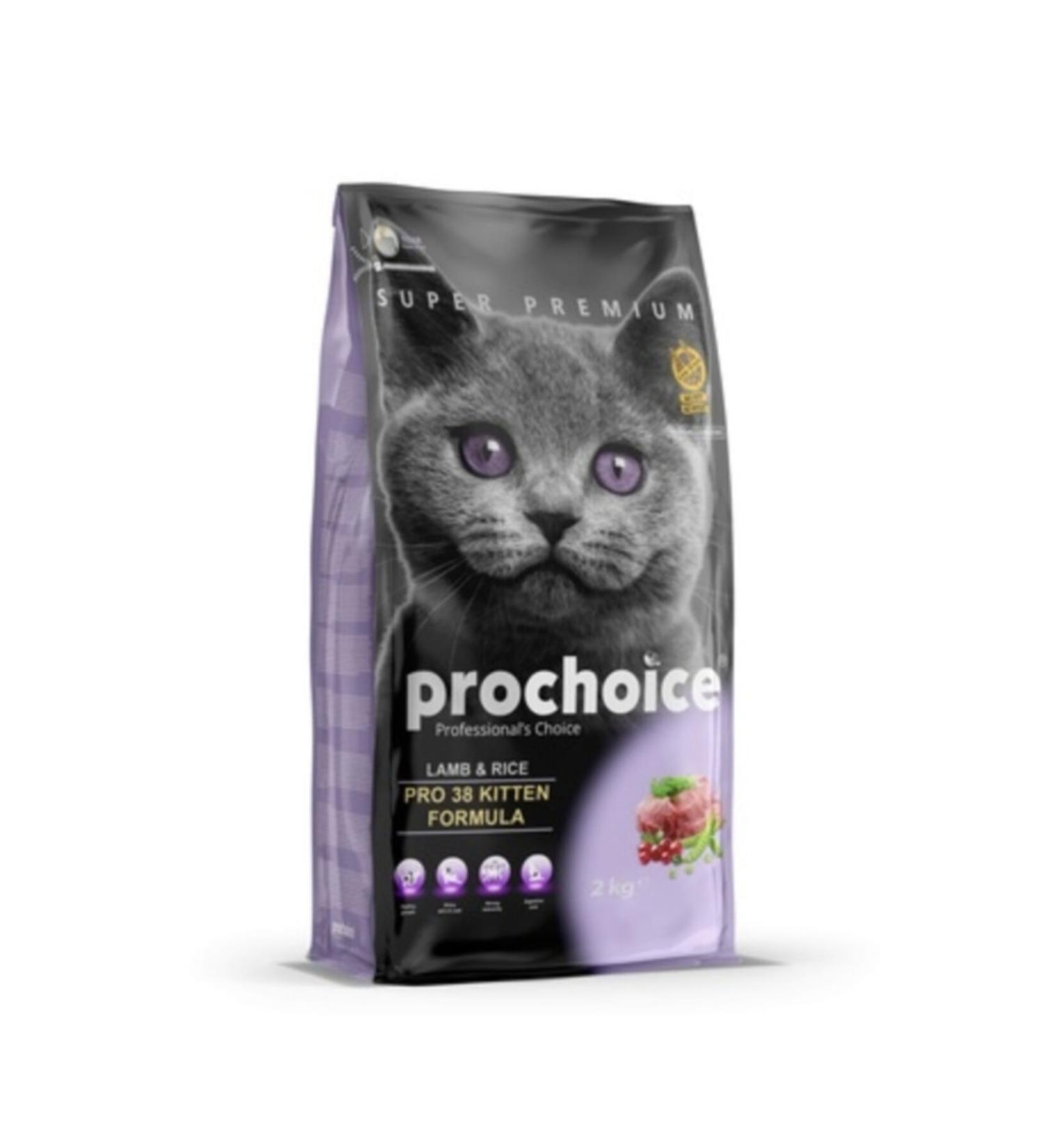 Pro Choice Pro 38 Kitten Lamb Kitten Cat Food 2 Kg