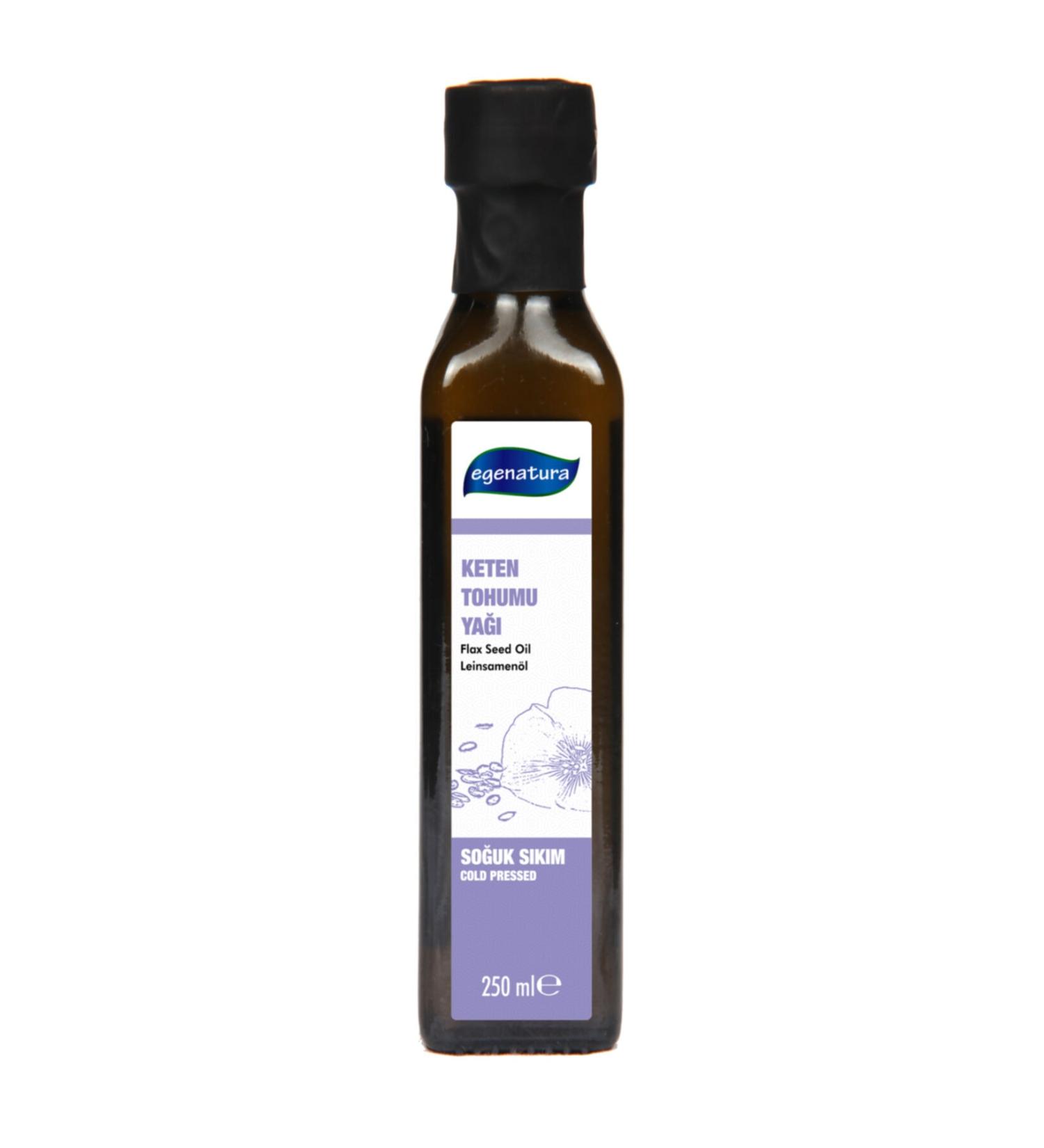 egenatura Linseed Oil 250 Ml - Cold Pressed & Glass Bottle
