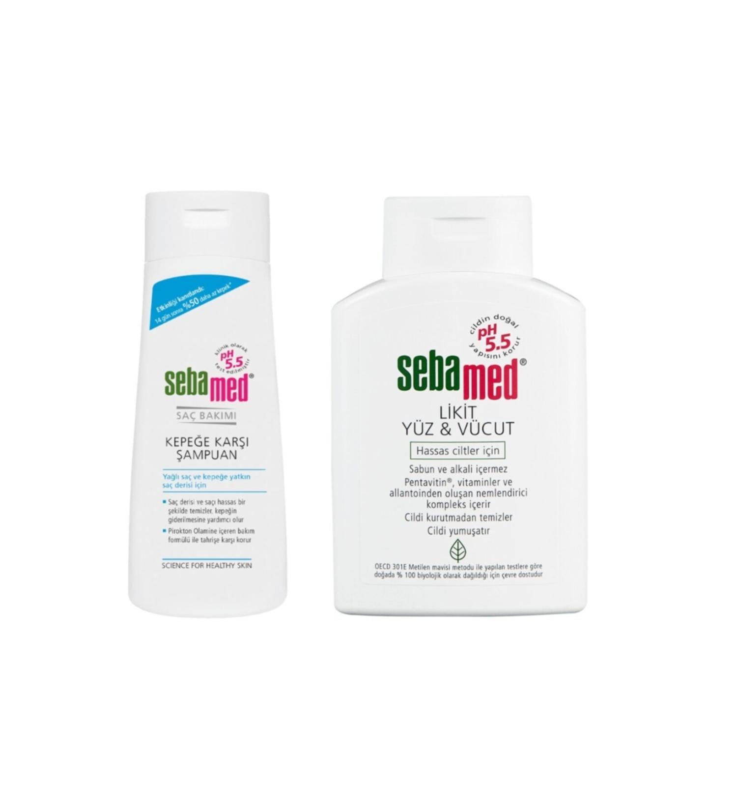 Sebamed Anti-Dandruff Shampoo & Face and Body Cleaner Liquid 200 Ml - Buy Online on GoSupps.com
