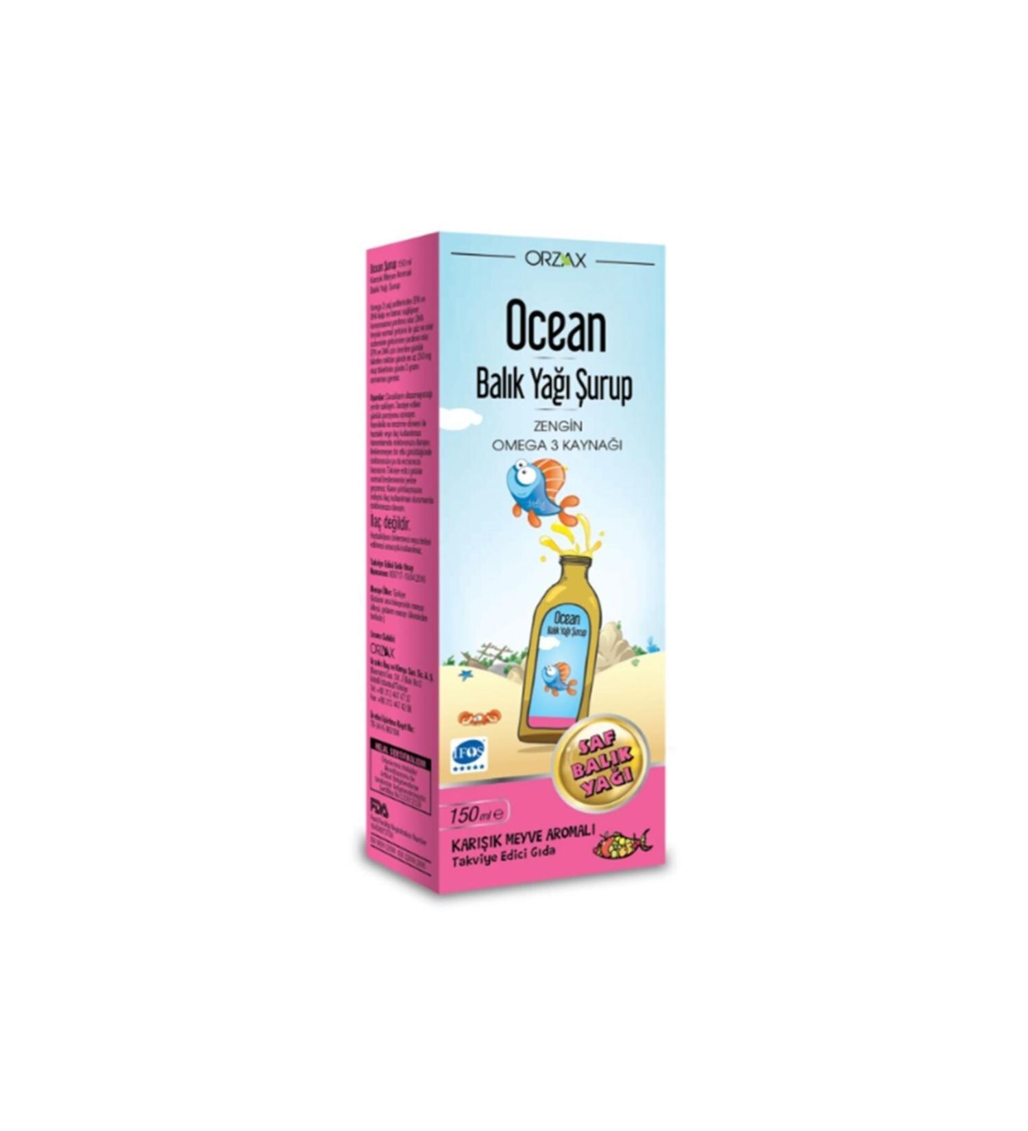 Ocean Mixed Fruit Fish Oil Syrup 150 ml