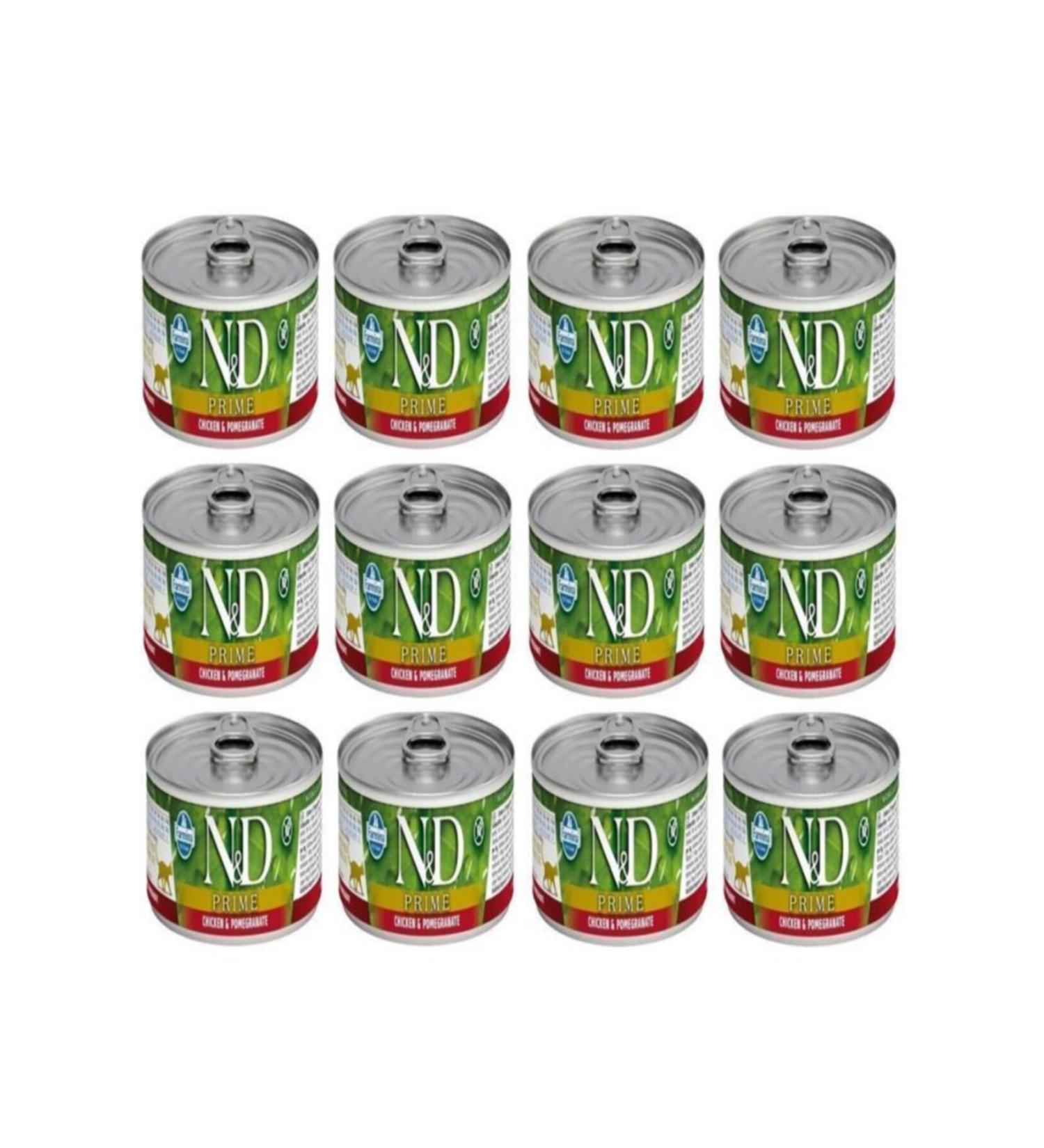 N & D Prime Chicken and Pomegranate Kitten Canned Food 80 gr x 12 Pieces