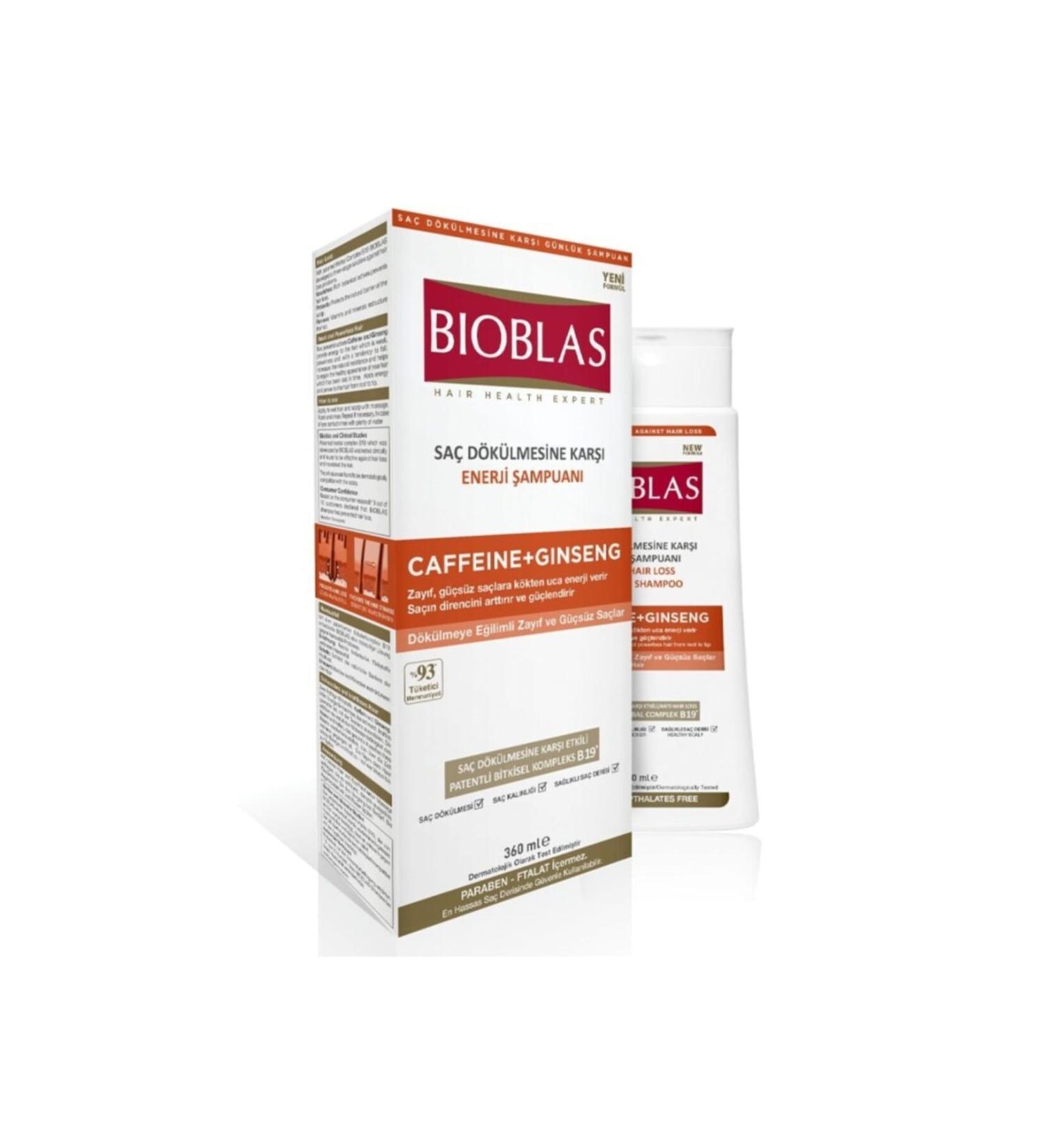 Bioblas Caffeine + Ginseng Shampoo 360 ml