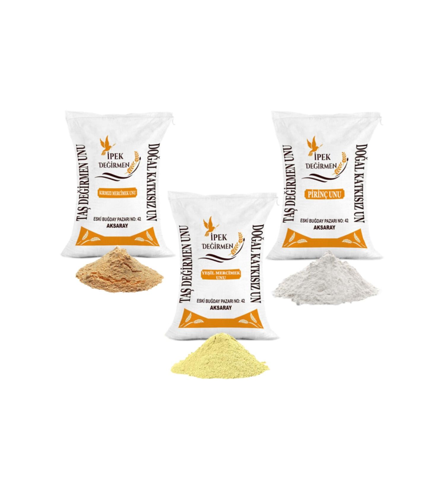 pek De irmen 3 Types Red Lentil Flour Rice Flour Green Lentil Flour