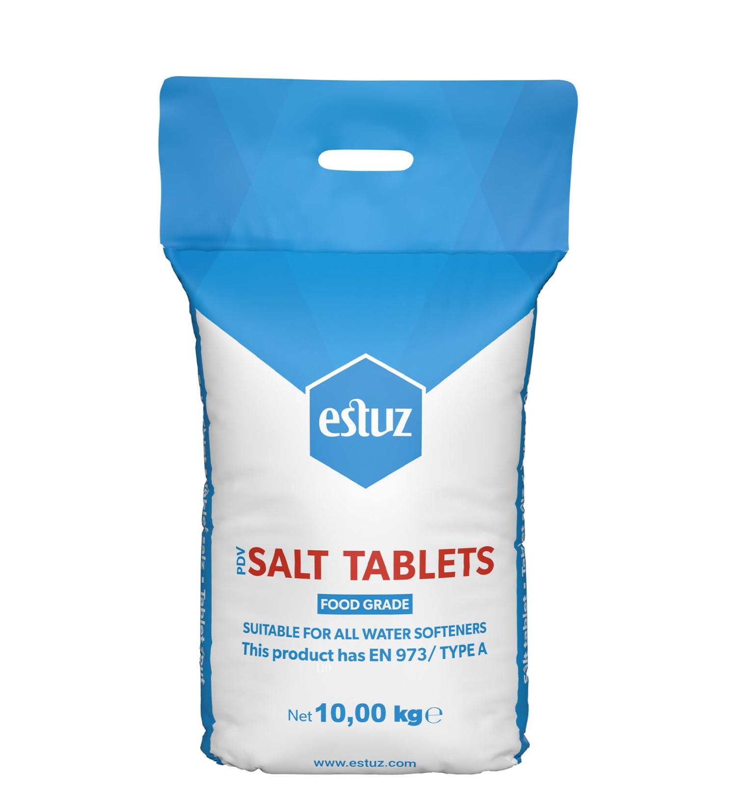 Estuz Refined Tablet Salt 10 Kg. - Buy Online on GoSupps.com