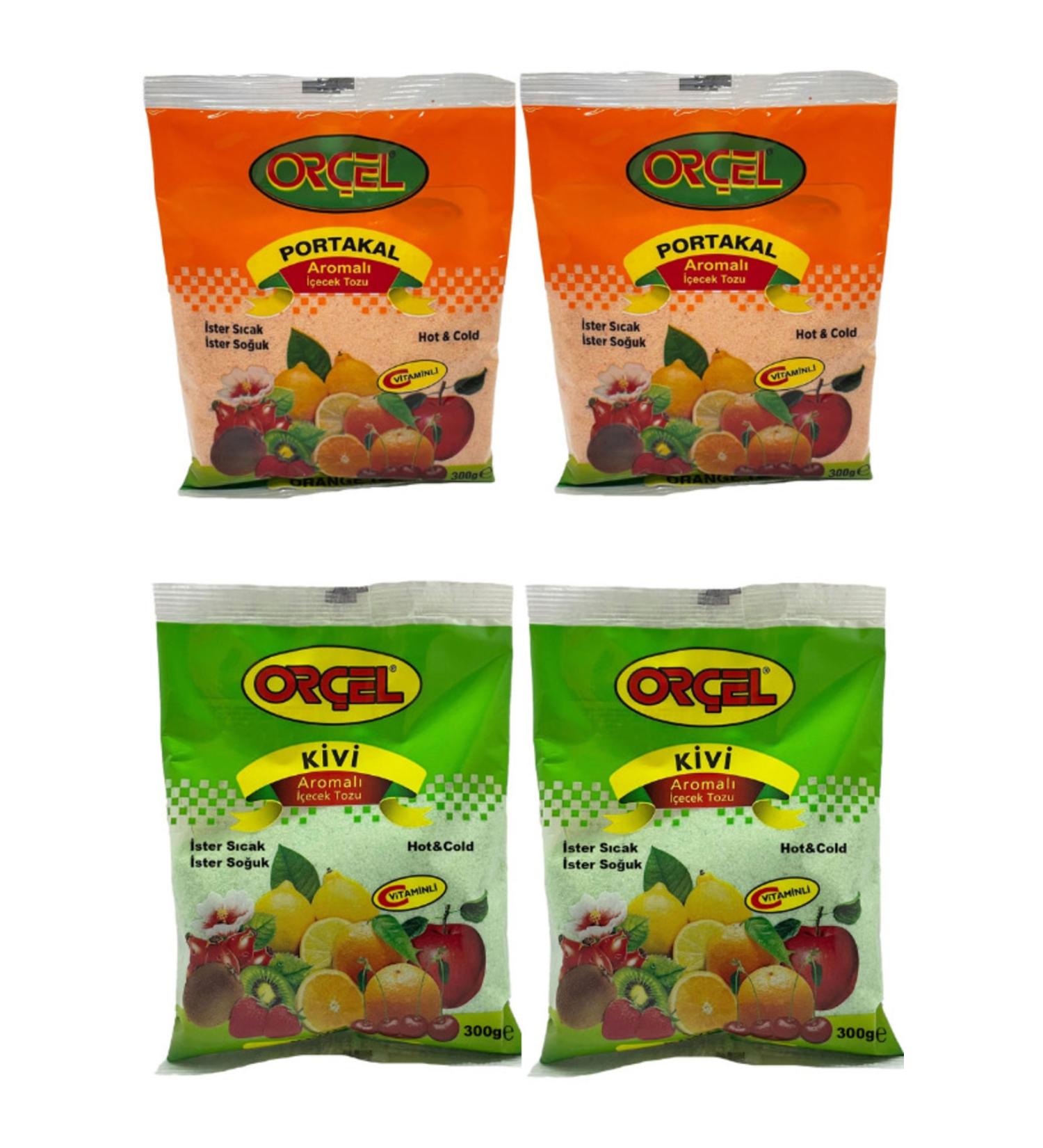 OR EL 2 Orange + 2 Kiwi Flavored Drink Powder Oralet Tea 4x300gr.