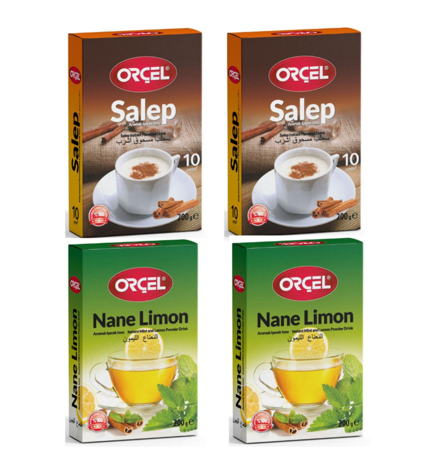 OR EL 2 Mint Lemon 2 Salep Flavored Drink Powder Oralet Tea 4x200gr.