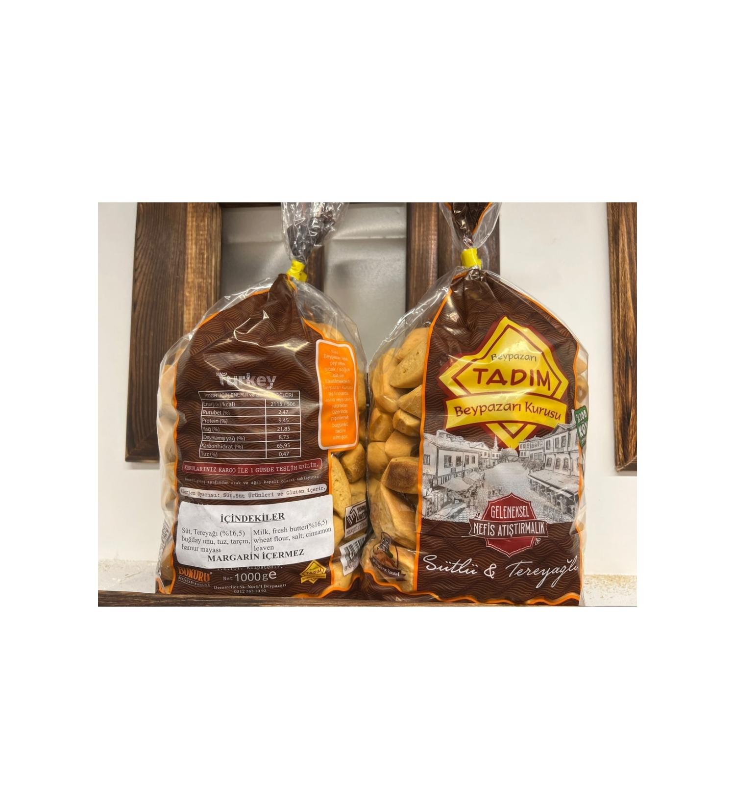 TADIM KURU OVEN Full Butter (Margarine Free) Beypazar Dried 1000gr (Small Cut)