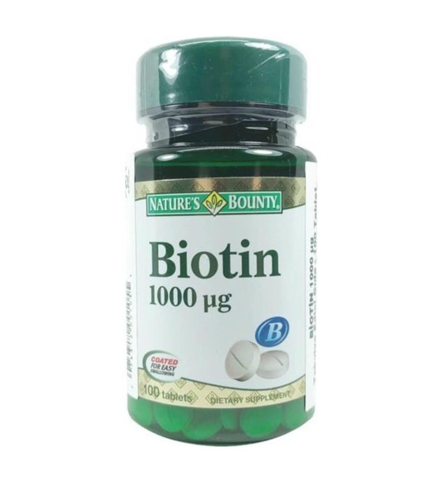 Natures Bounty Biotin 1000ug 100 Tablets