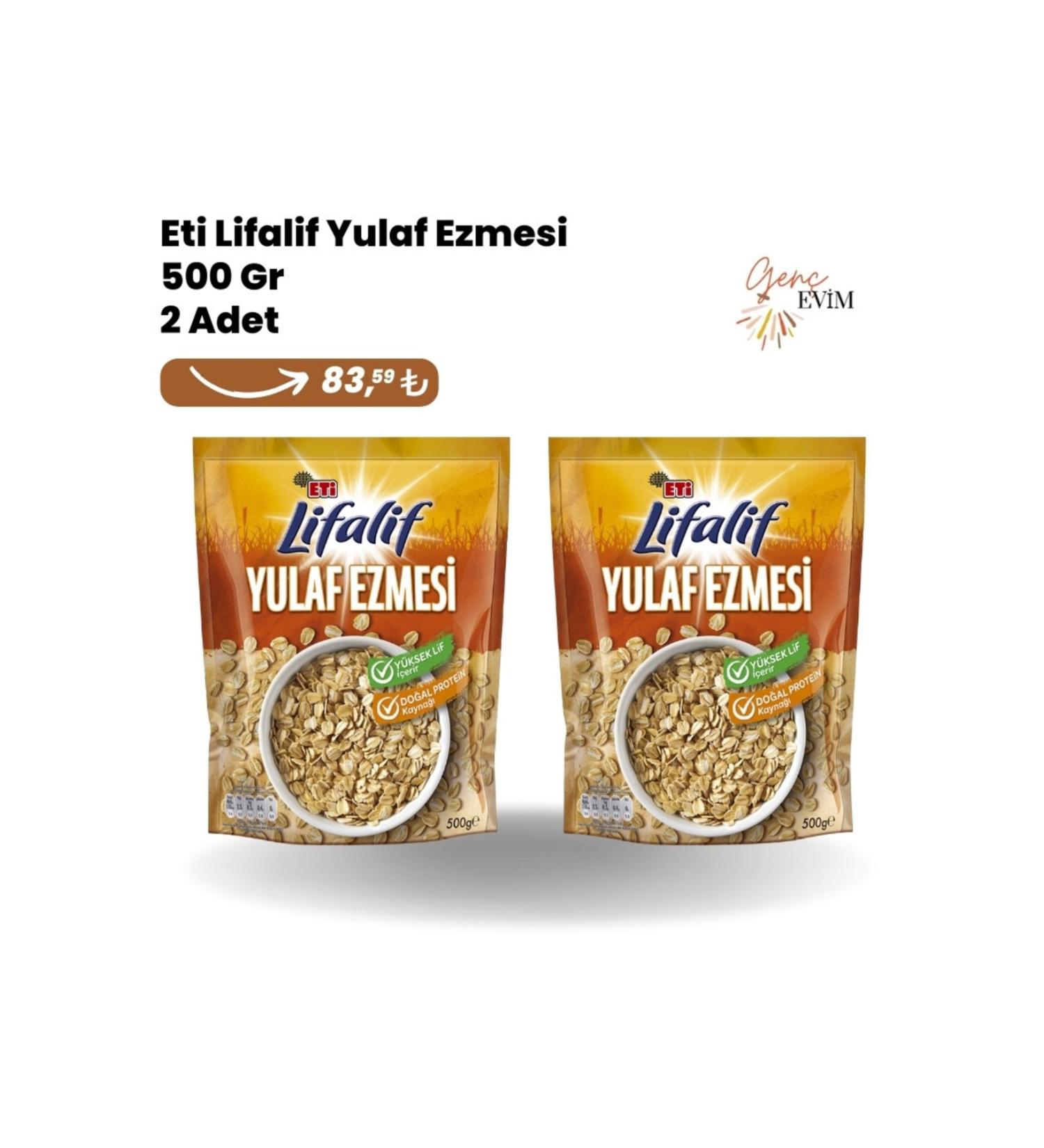 Eti Lifalif Oatmeal 500 gr X 2 Pieces