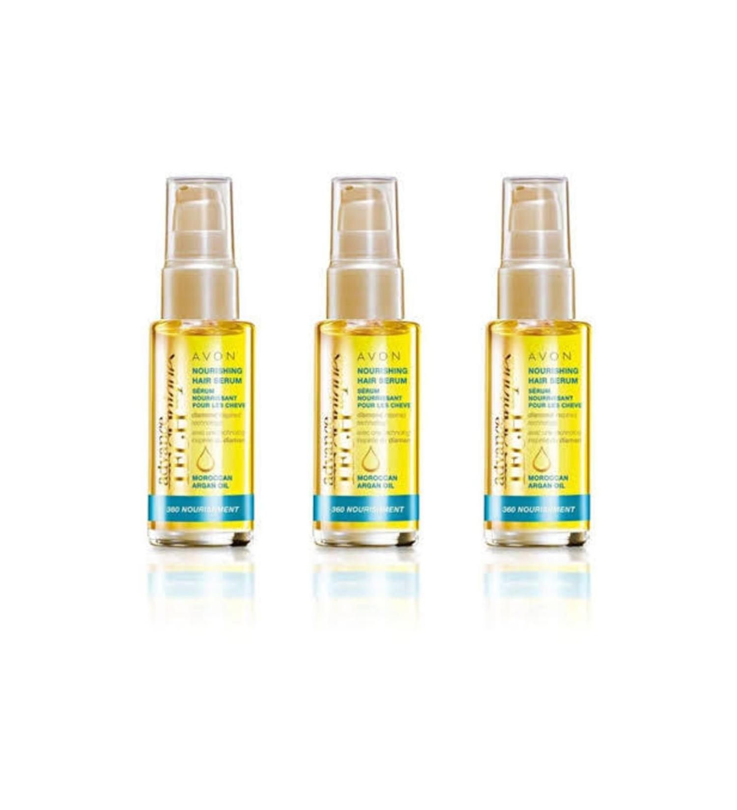 Avon Advance Techniques Nourishing Hair Serum with Argan Oil 3x30 Ml
