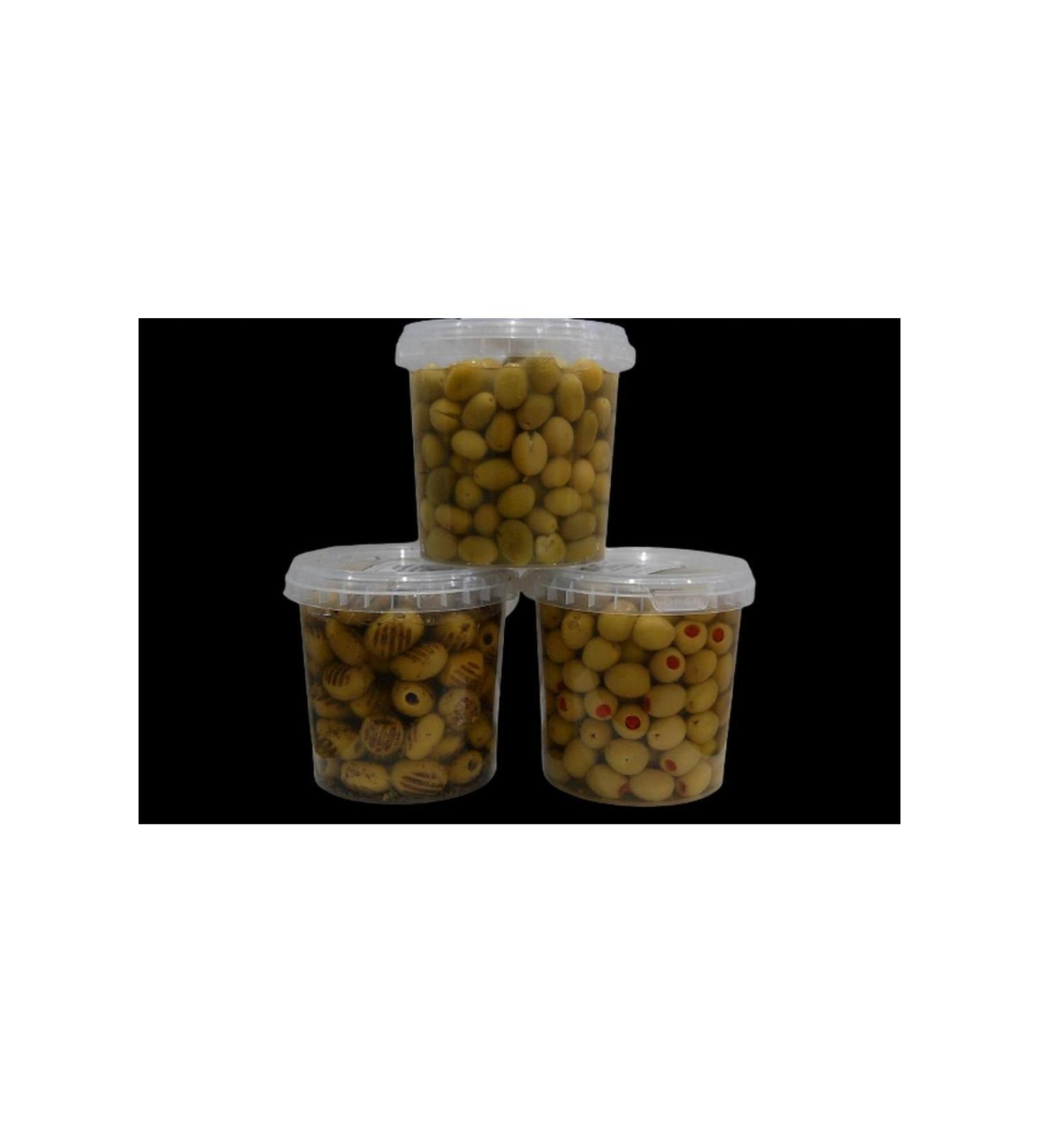 Sad c m Cracked 650 gr + Grilled 600 gr + Peppered 650 gr Green Olive Pet Jar