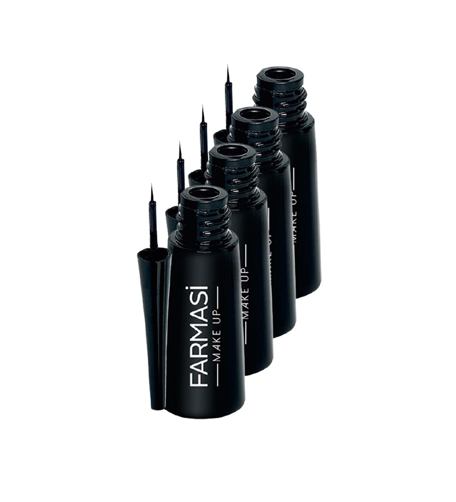 Farmasi Eyeliner Deep Look Thin Tip Black Eyeliner 4.5 GX 4 Pieces